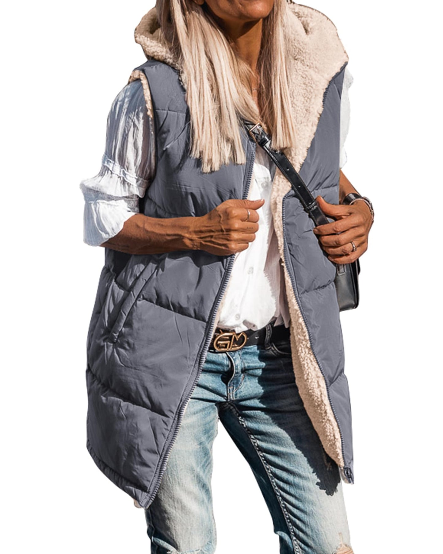 EBXN Long Puffer Vest Women