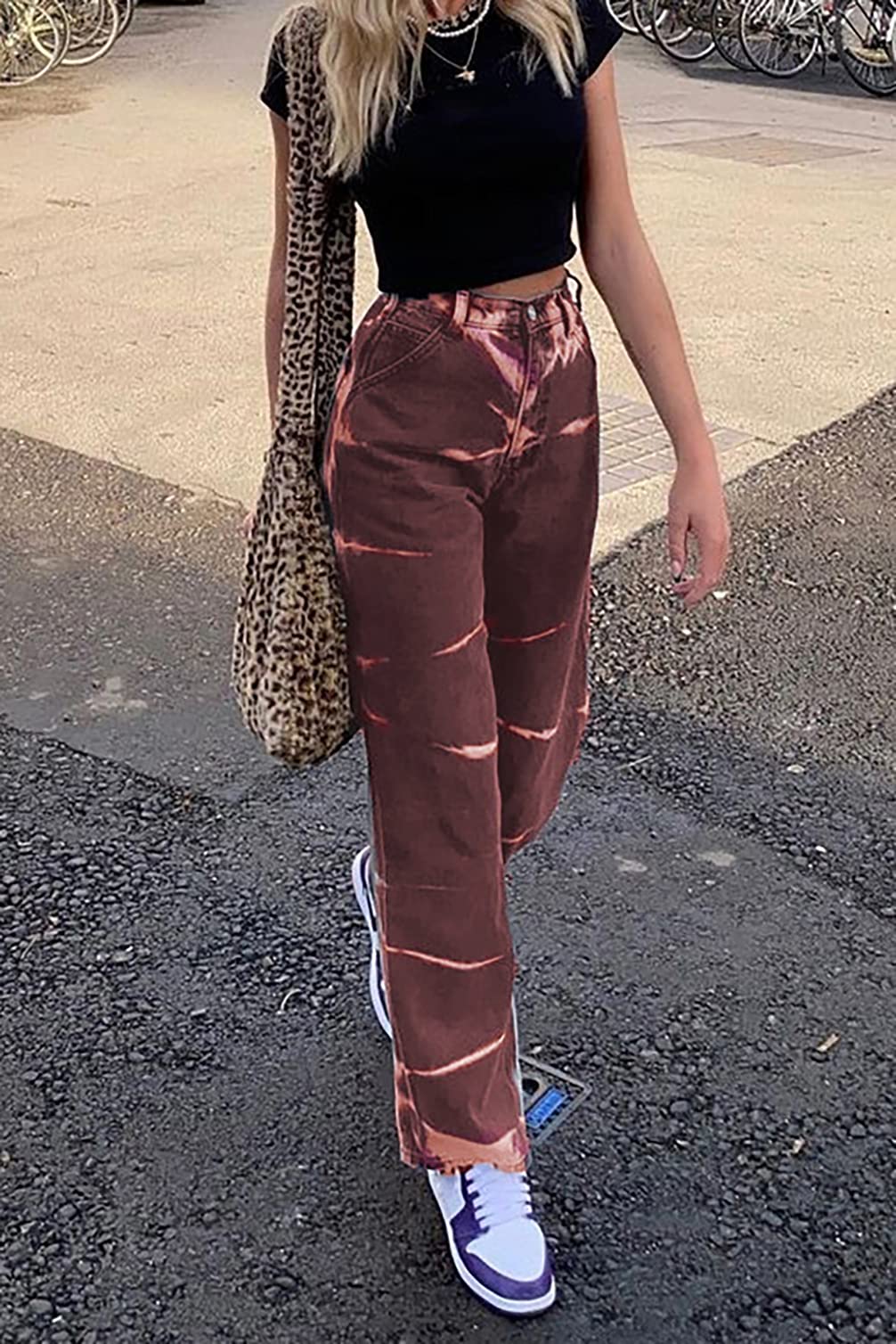 EBXN Tiro Alto Wide Rectos Jeans