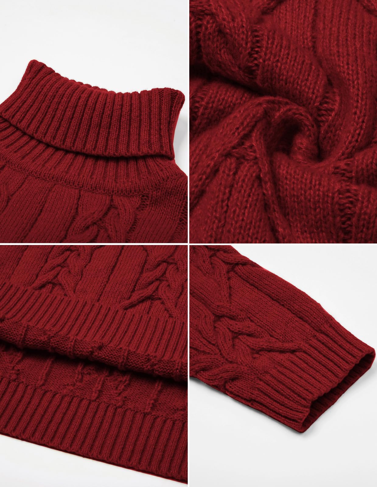 EBXN Men's Turtneck Pullover Sweaters