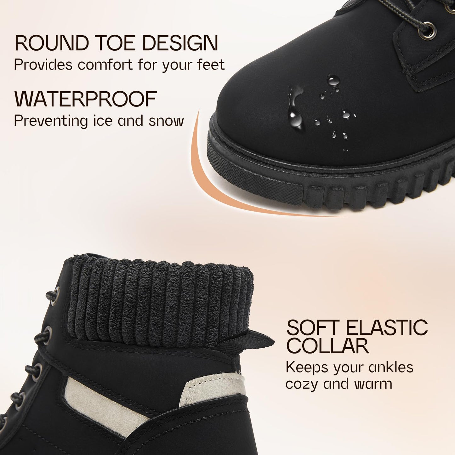EBXN Women's Waterproof Boots