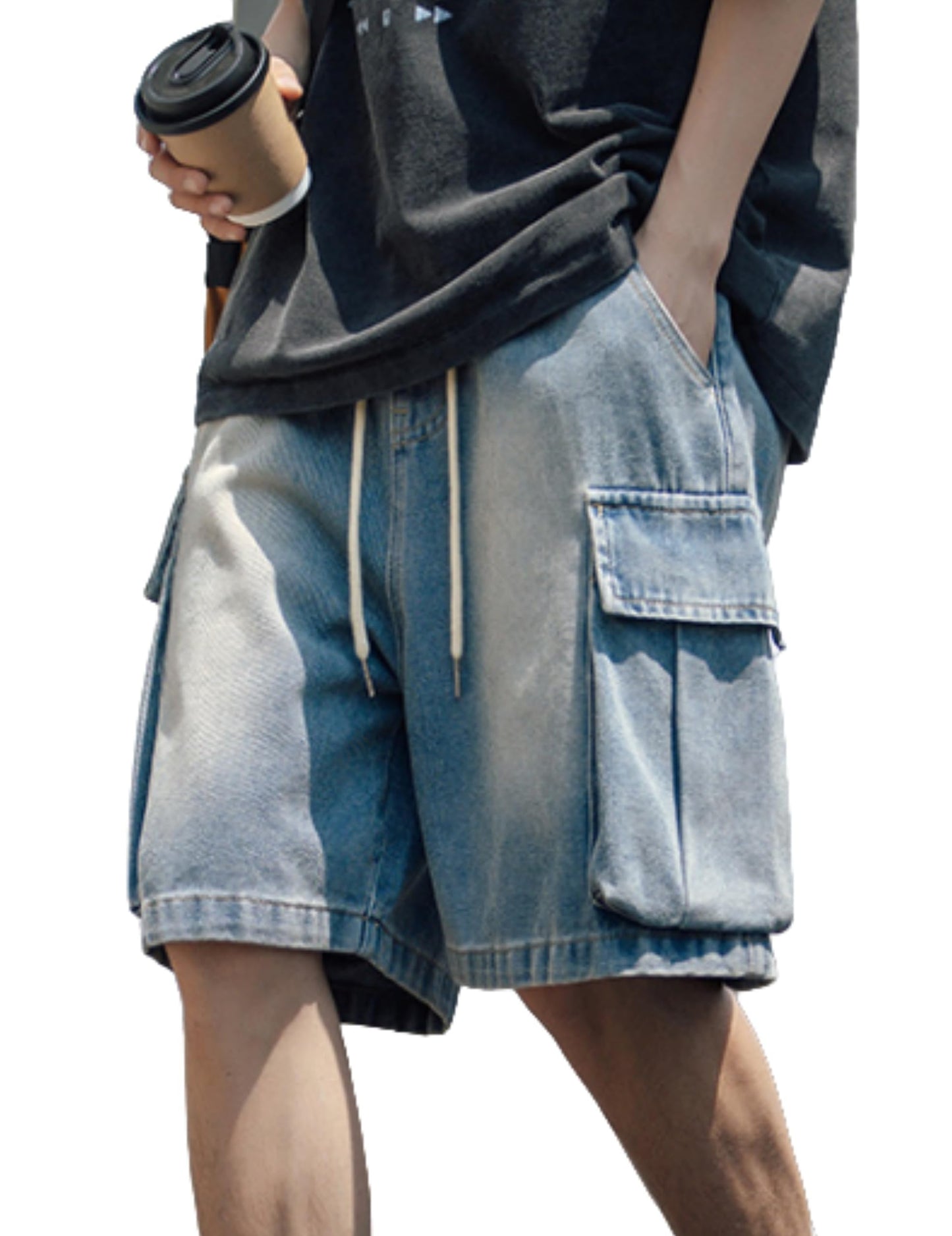 Baggy Jeans Shorts Men