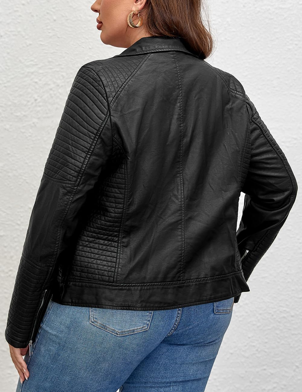 EBXN  Chaqueta Para Mujer Cuero