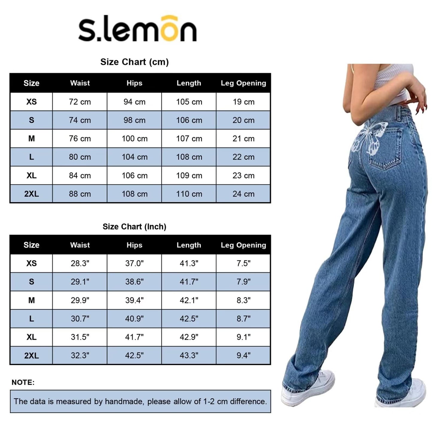 EBXN Tiro Alto Wide Rectos Jeans