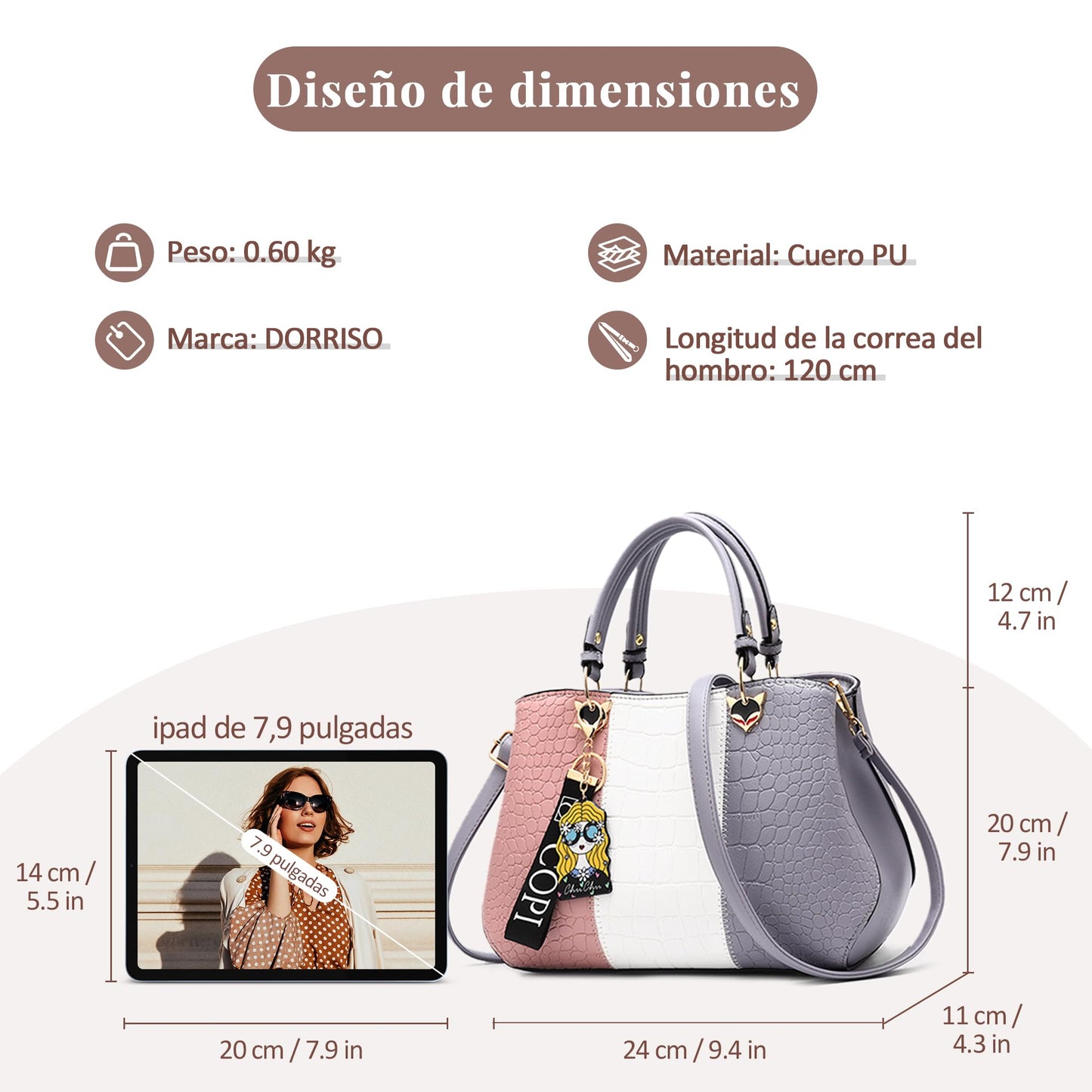 EBXN Moda Bolsos de Mano Mujer