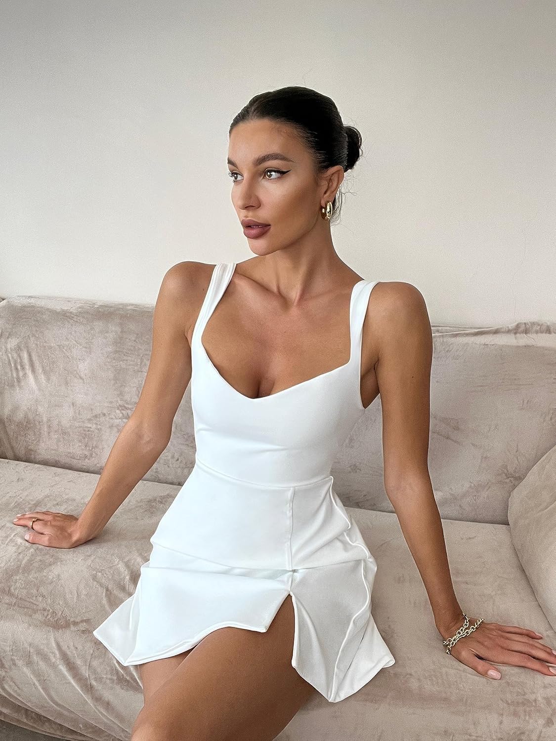 Vestido Corto Mujer sin Mangas