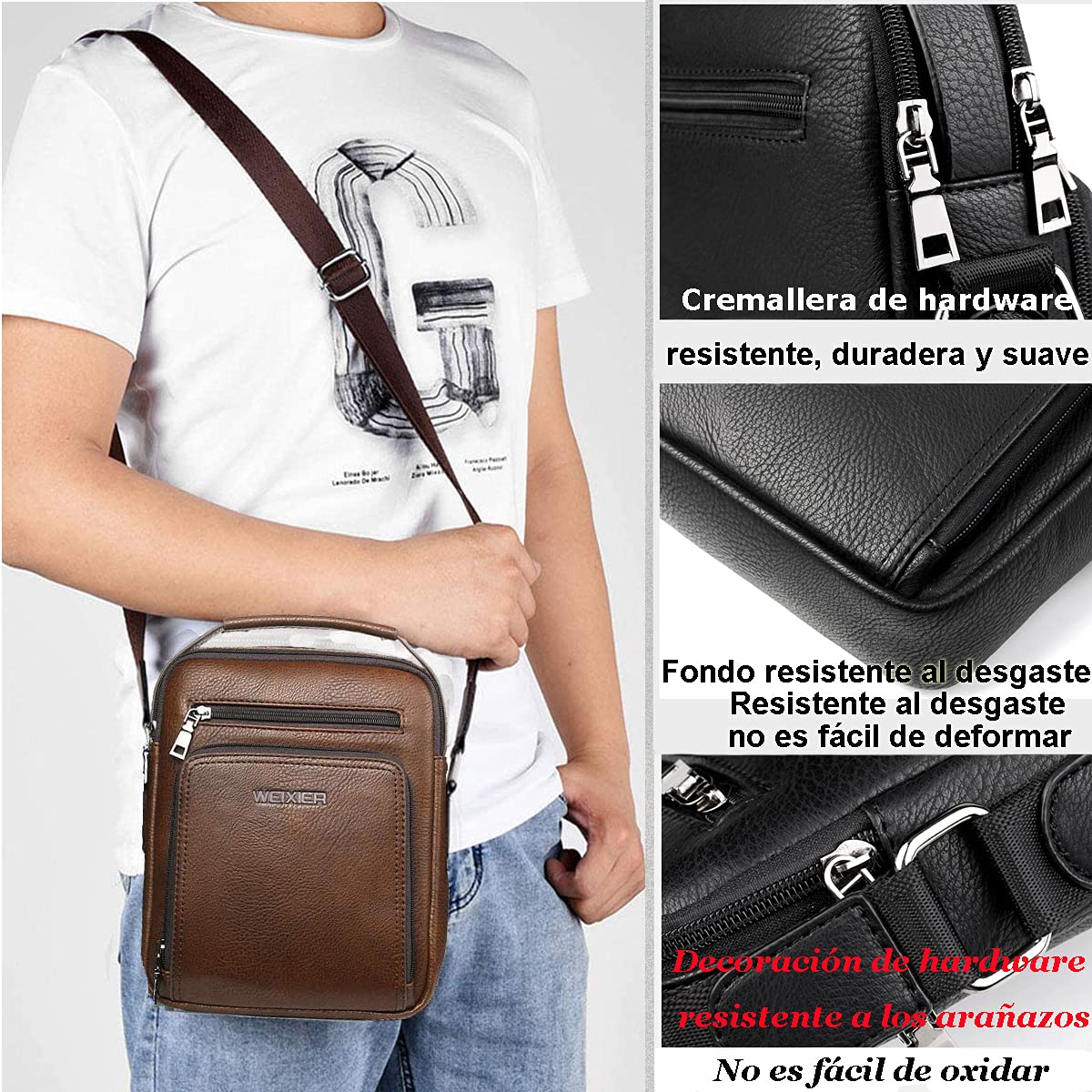 EBXN - Bolsos Bandolera para Hombre