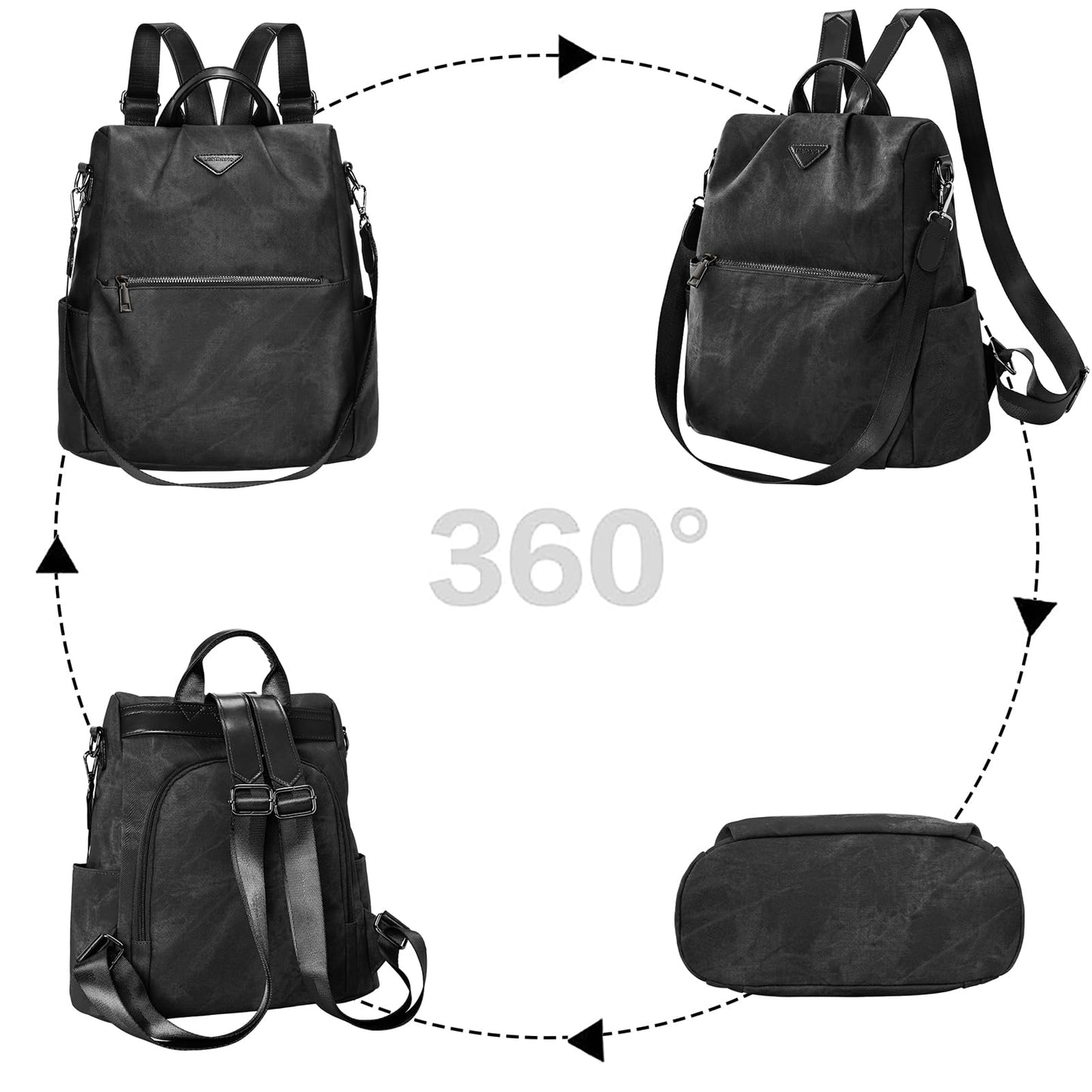 EBXN Mochila de Cuero PU