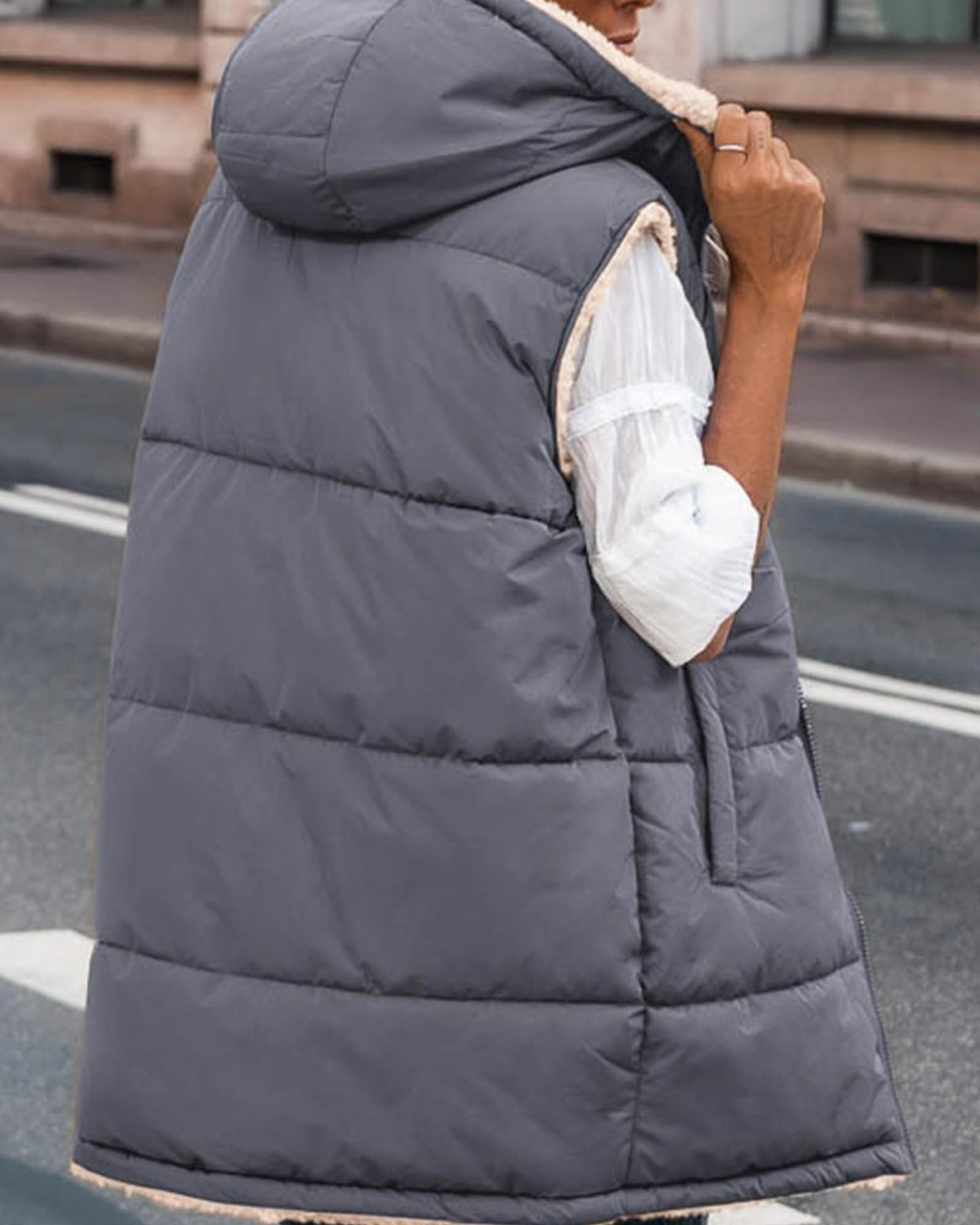 EBXN Long Puffer Vest Women