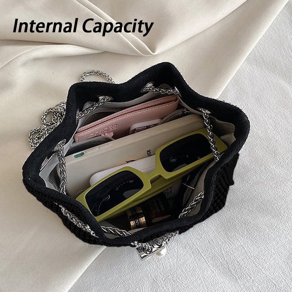 EBXN Bolso Mujer Pequeña Brillante