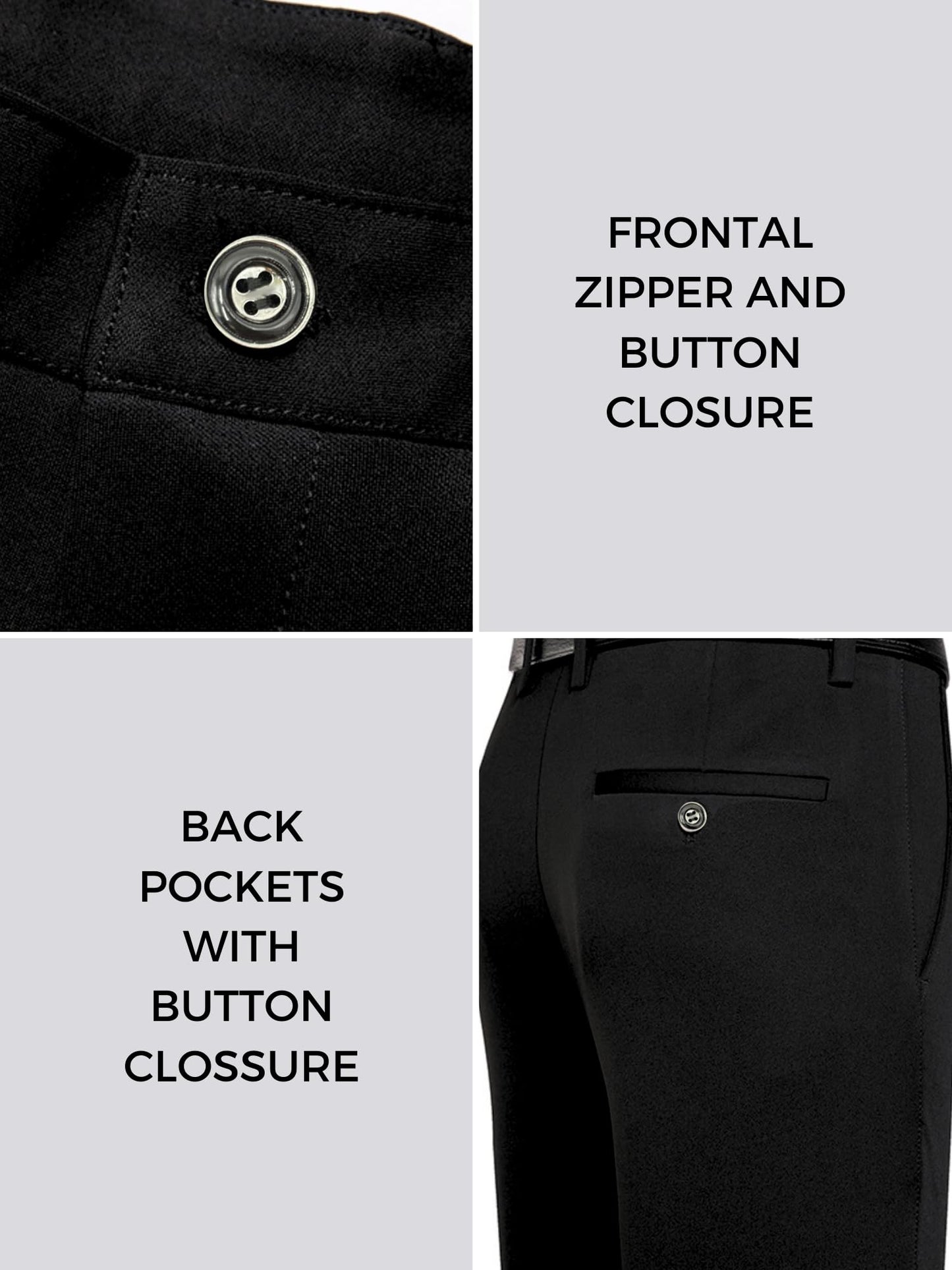 EBXN Pantalón de Traje para Hombre