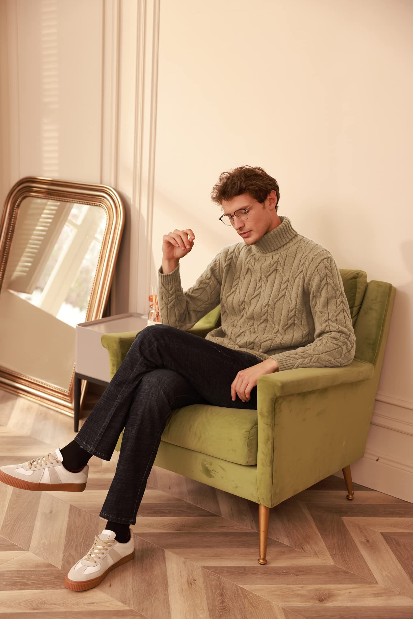 EBXN Men's Turtneck Pullover Sweaters