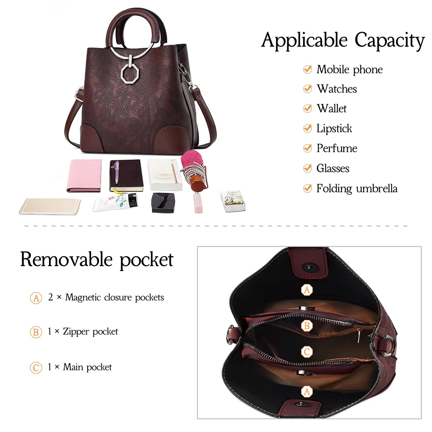 EBXN Bolsos de mujer Elegante