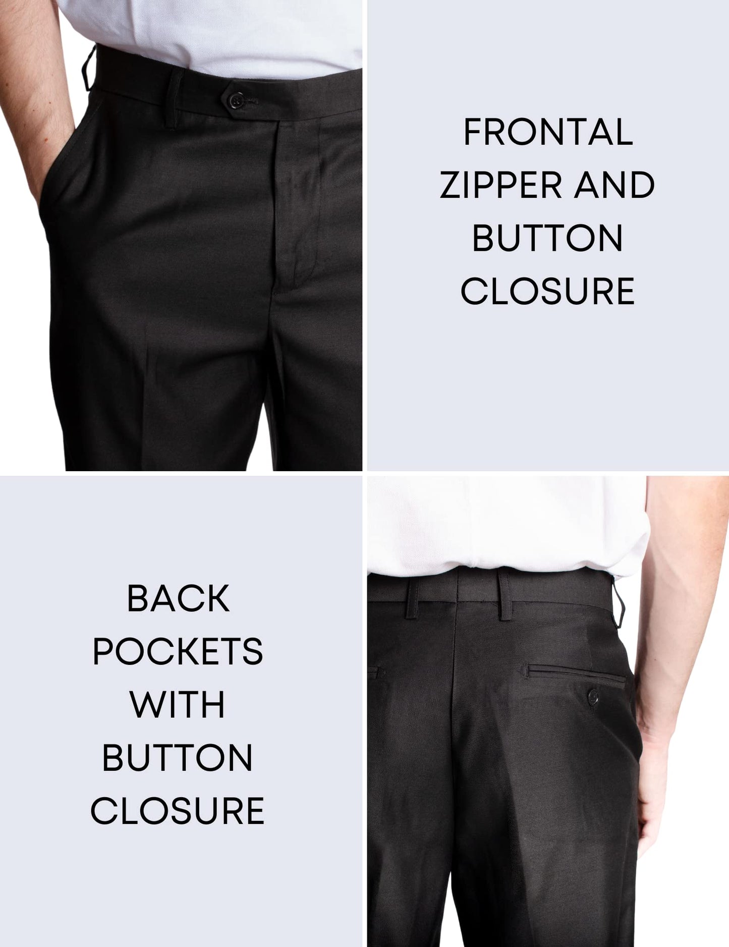EBXN Pantalón de Traje para Hombre