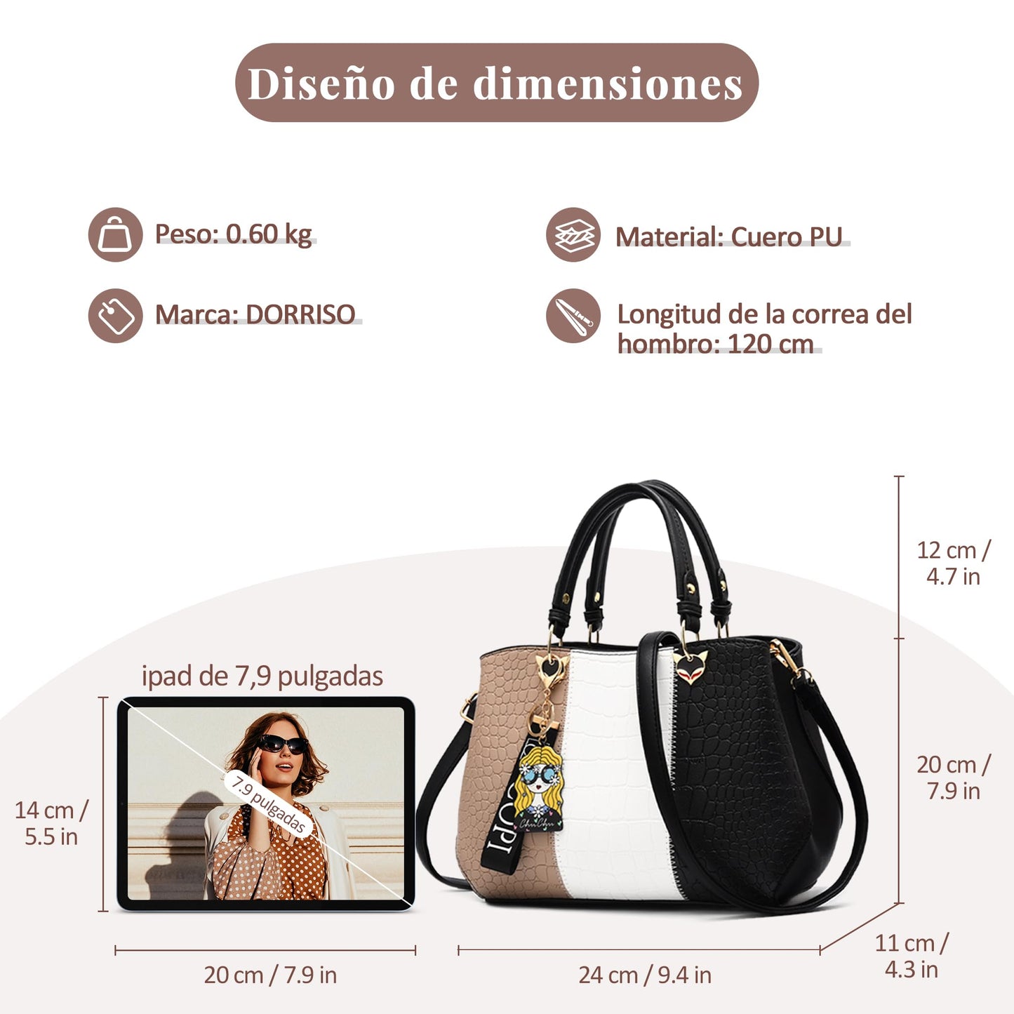 EBXN Moda Bolsos de Mano Mujer