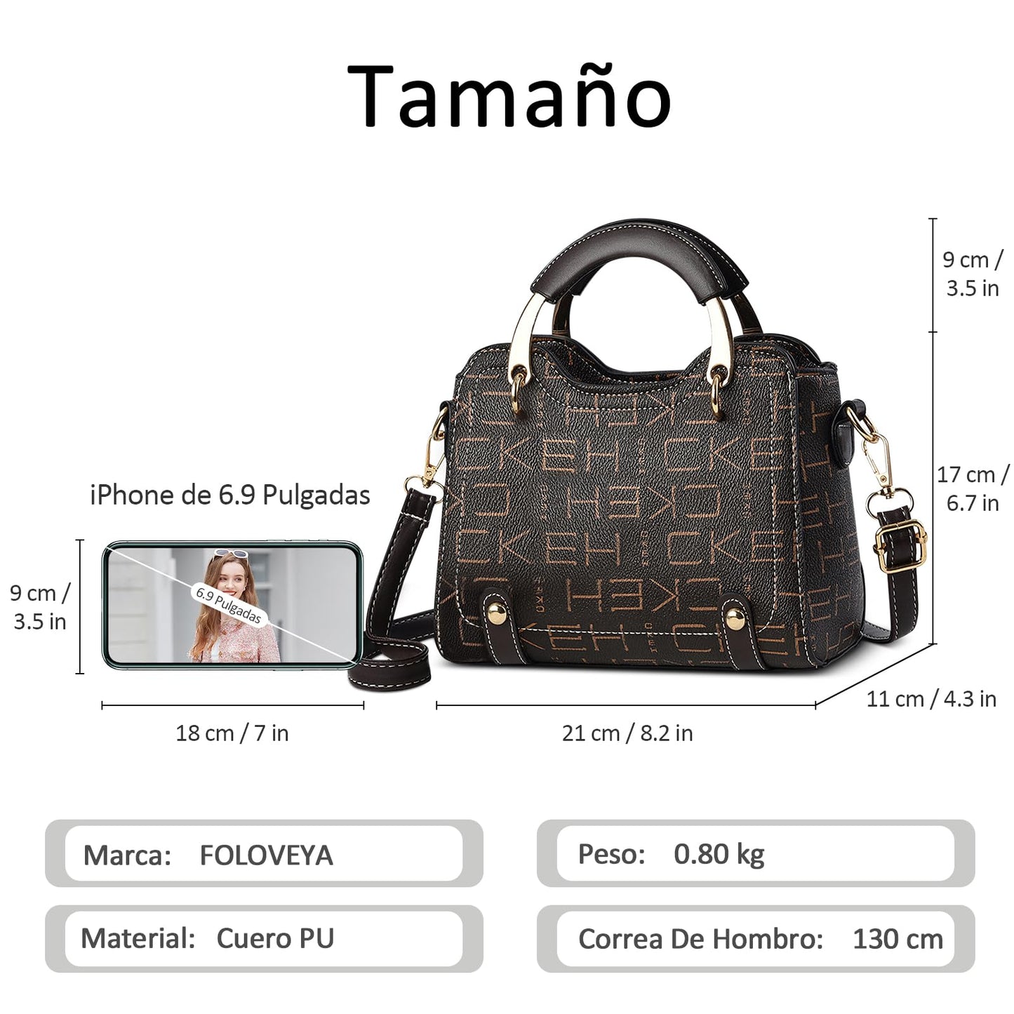 EBXN Moda Bolso de Mano