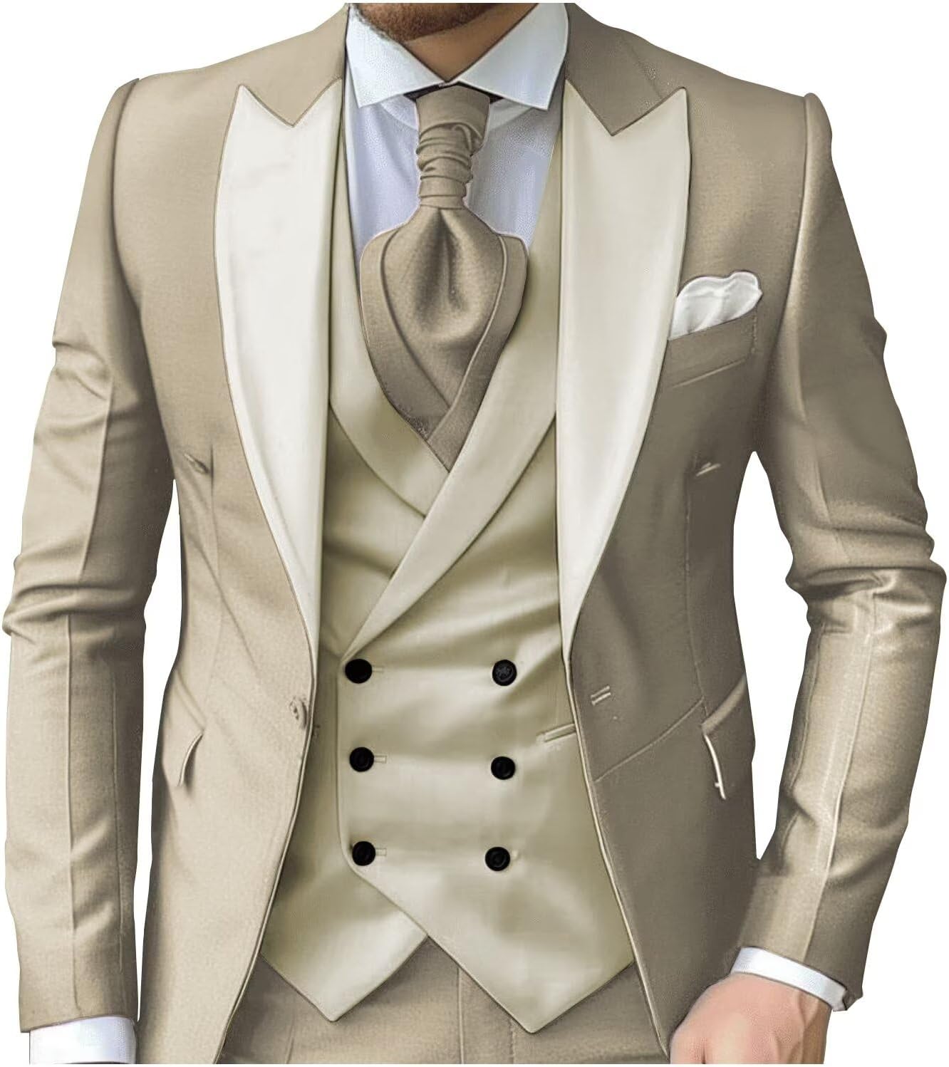 eBexxin - Suits for Men Slim Fit 3 Piece