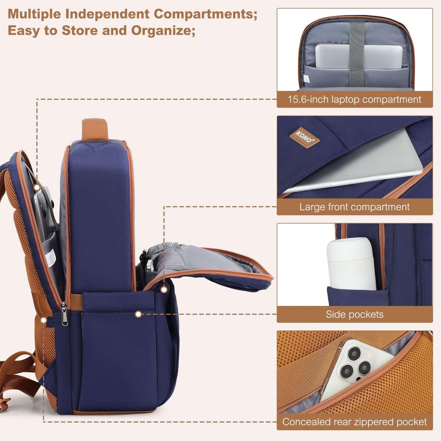 EBXN Mochila para Ordenador Portatil