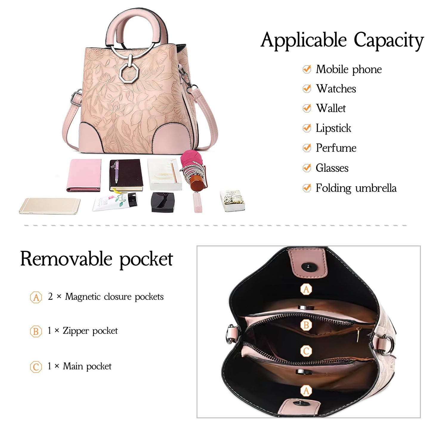 EBXN Bolsos de mujer Elegante