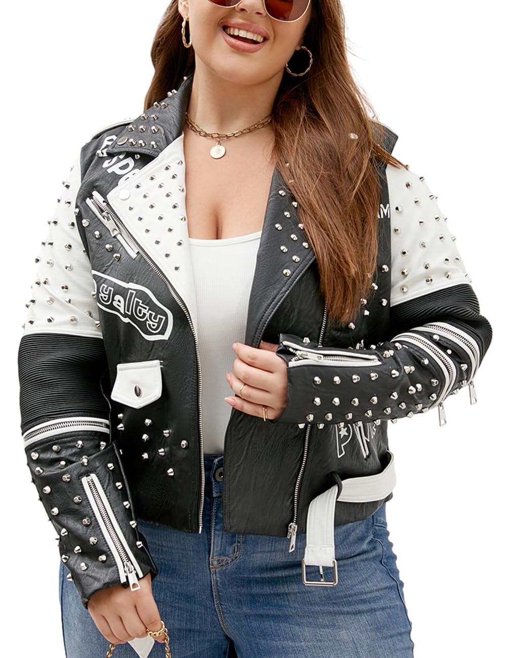 EBXN  Chaqueta Para Mujer Cuero