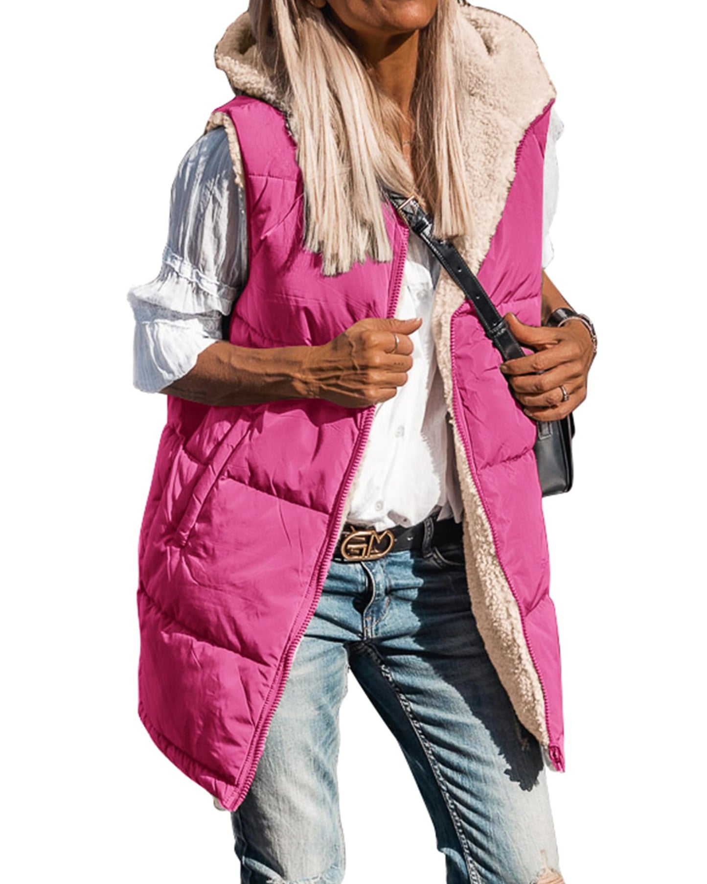 EBXN Long Puffer Vest Women