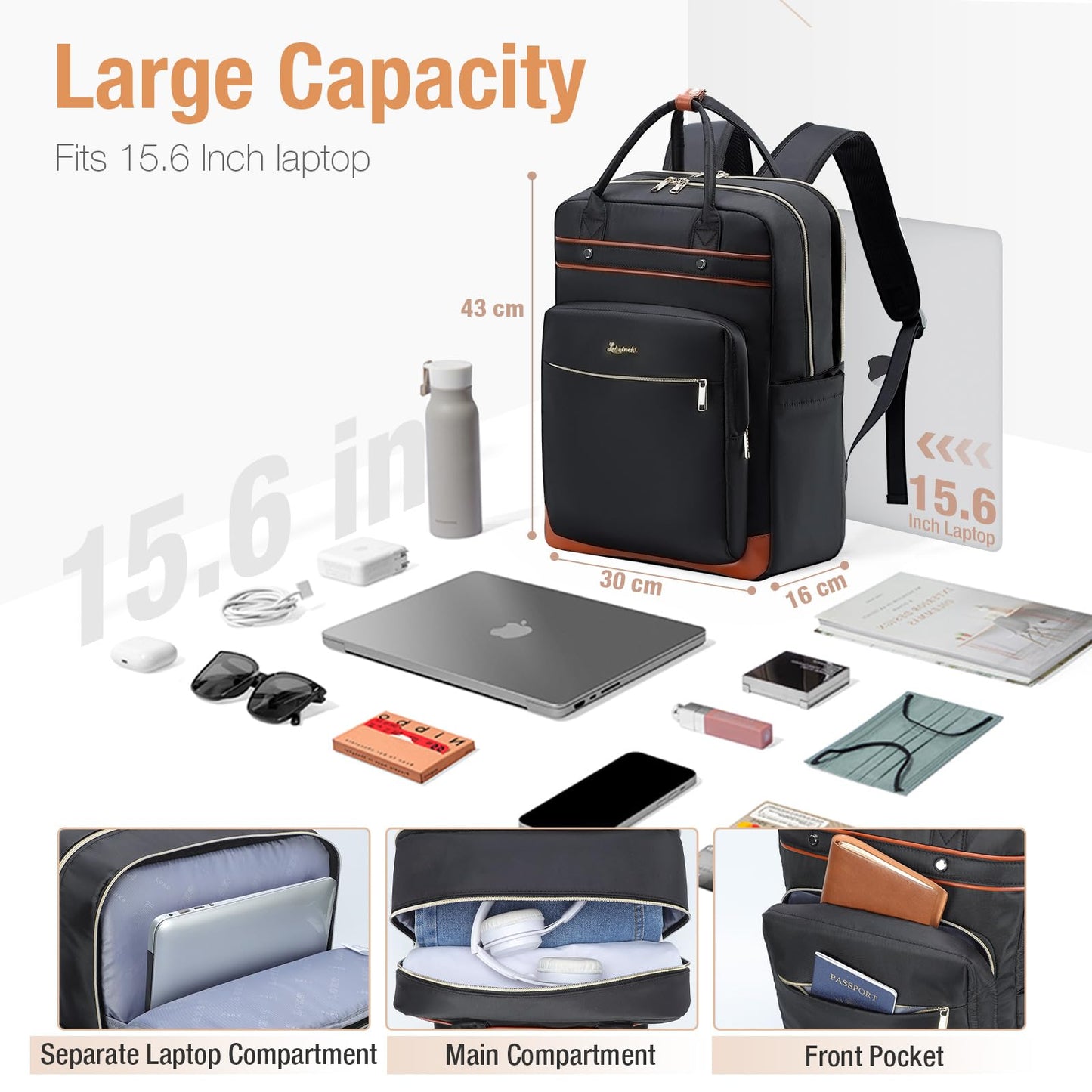EBXN Mochila para Ordenador Portátil