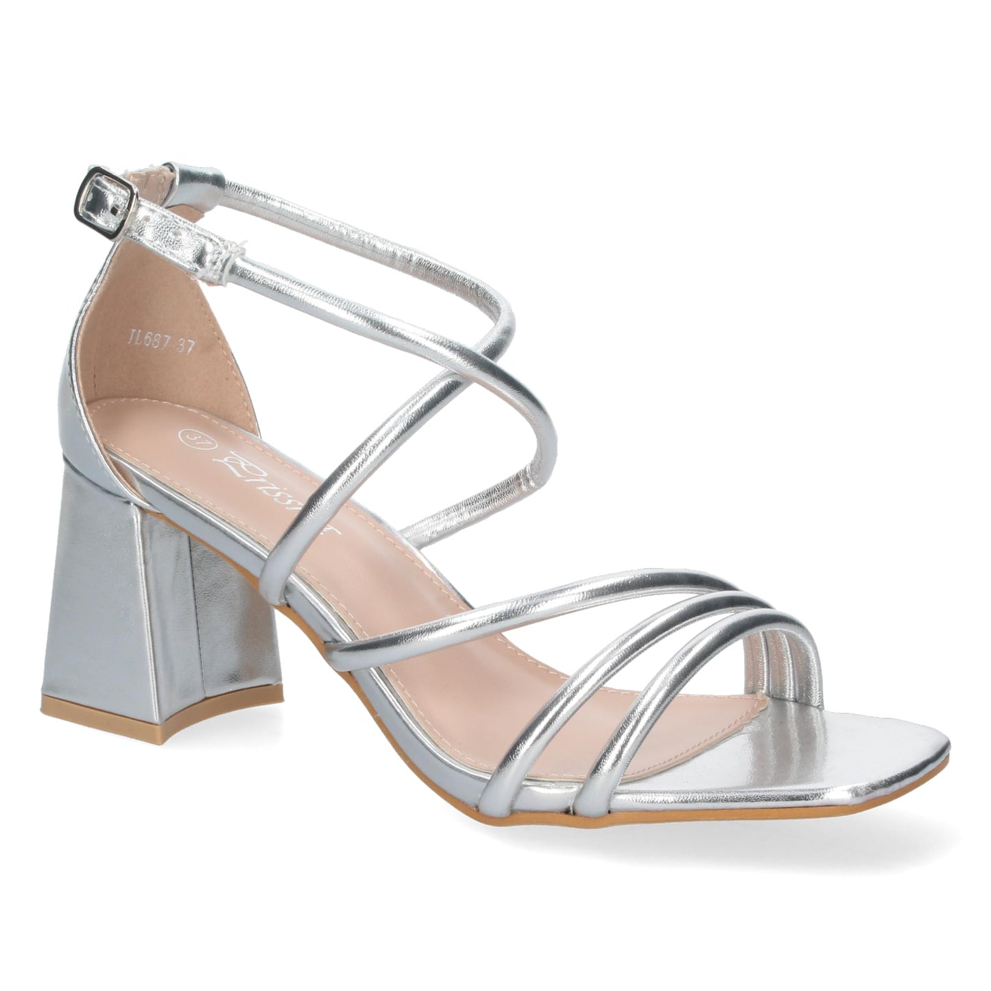 EBXN Sandalia de Tacon para Mujer