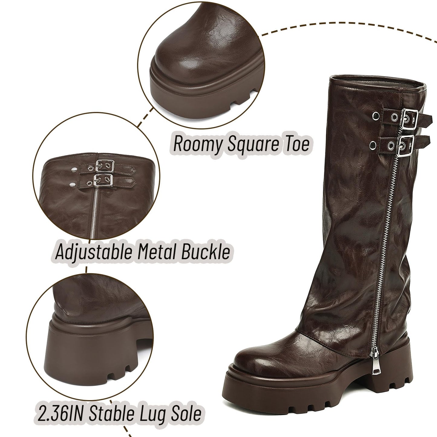 EBXN Women's Knee High Boots