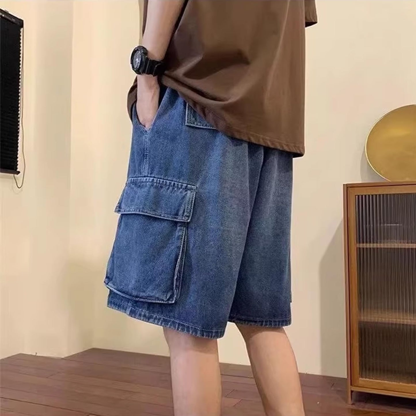 Baggy Jeans Shorts Men