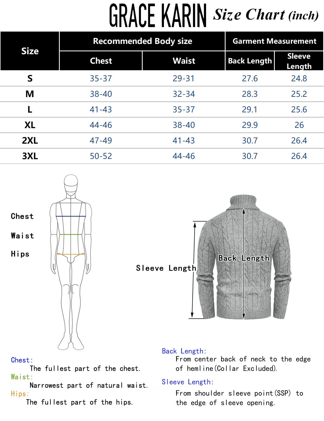 EBXN Men's Turtneck Pullover Sweaters
