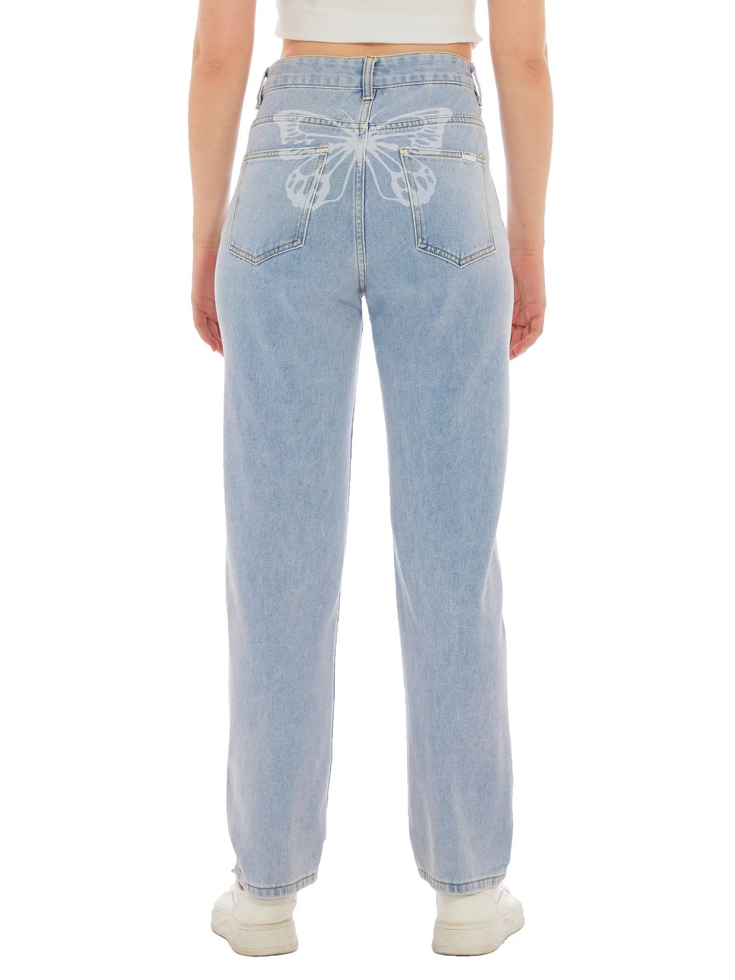 EBXN Tiro Alto Wide Rectos Jeans