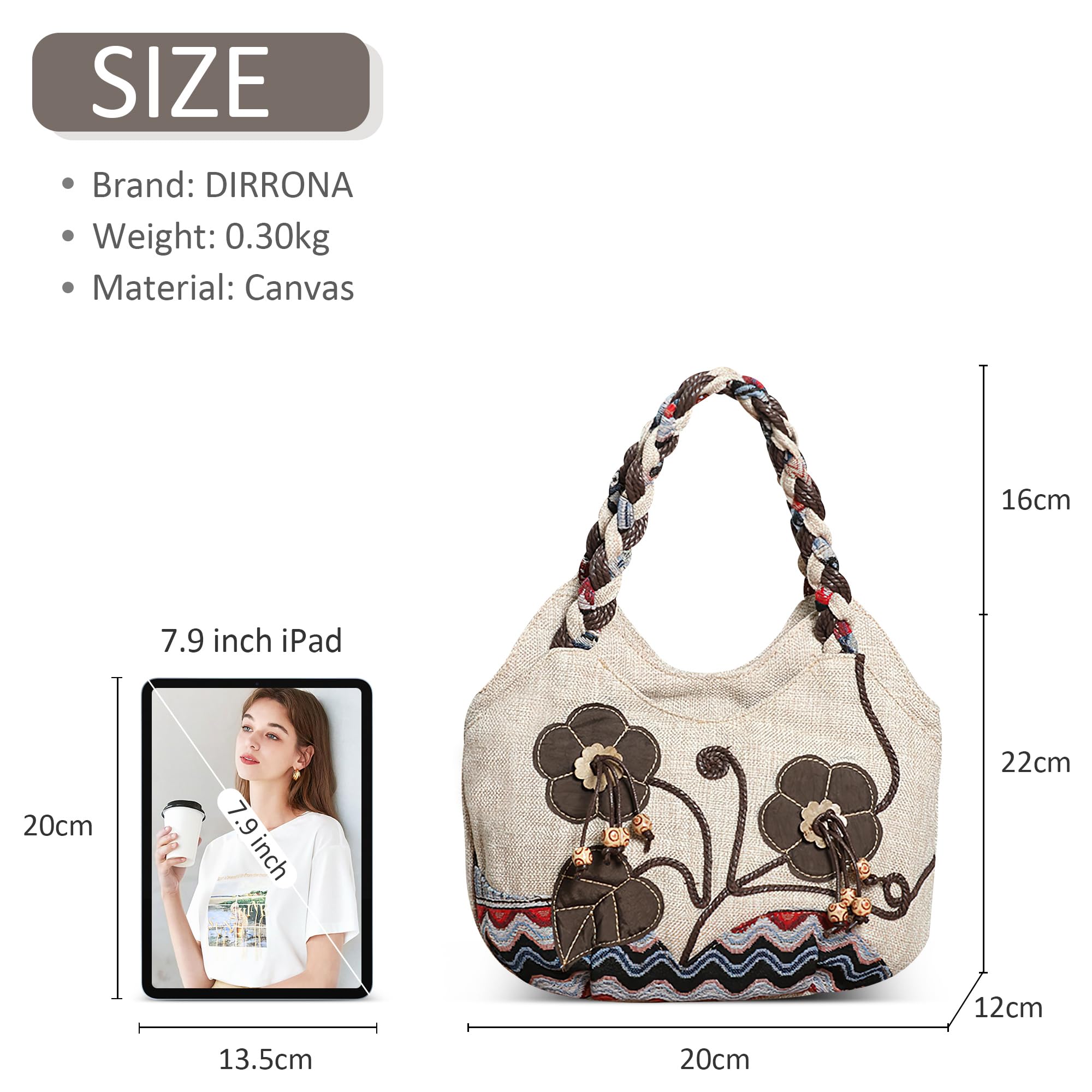 EBXN Bolsos Mujer Bolsa De Lona