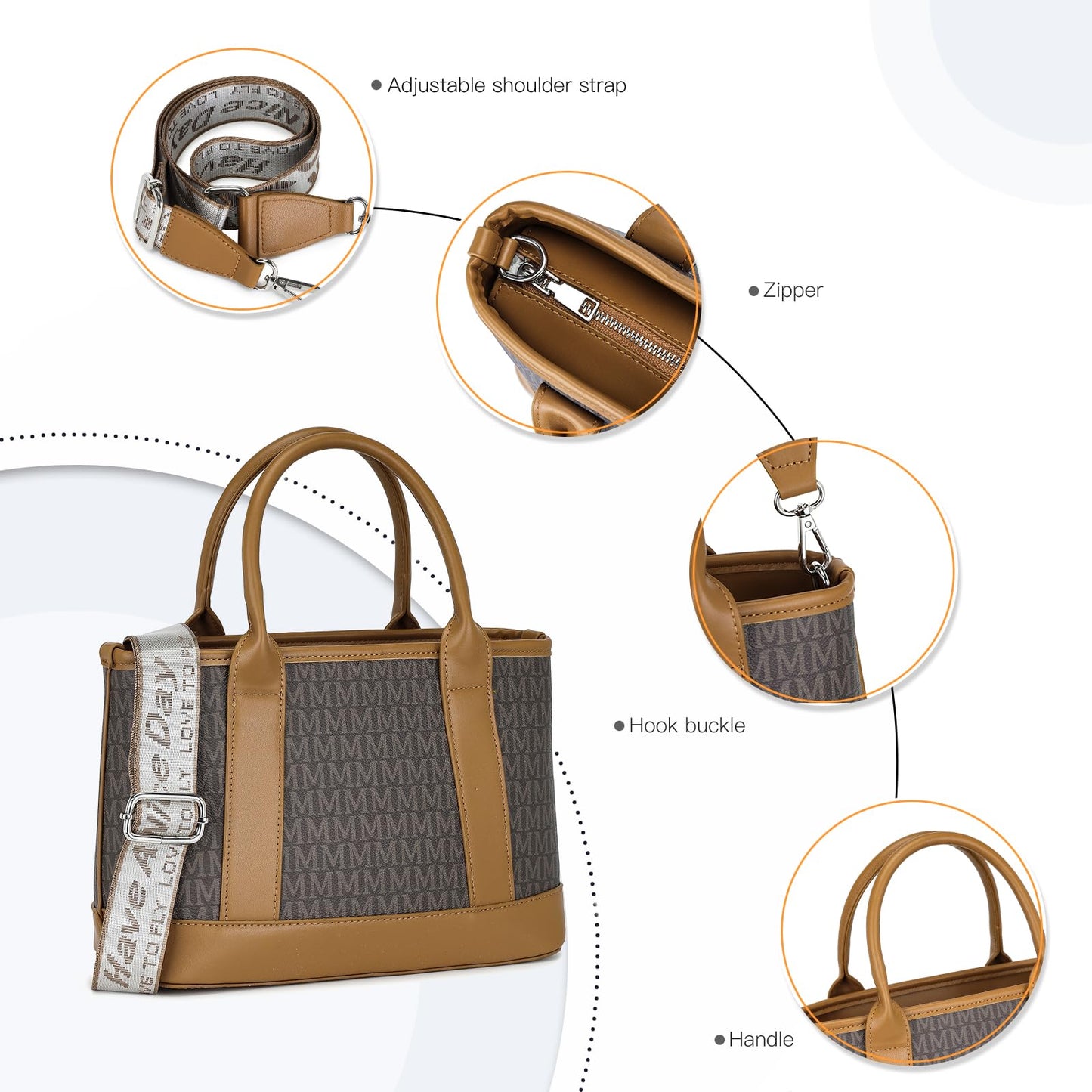 EBXN bolso bandolera de piel PU