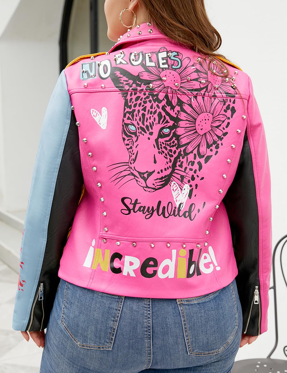 EBXN  Chaqueta Para Mujer Cuero
