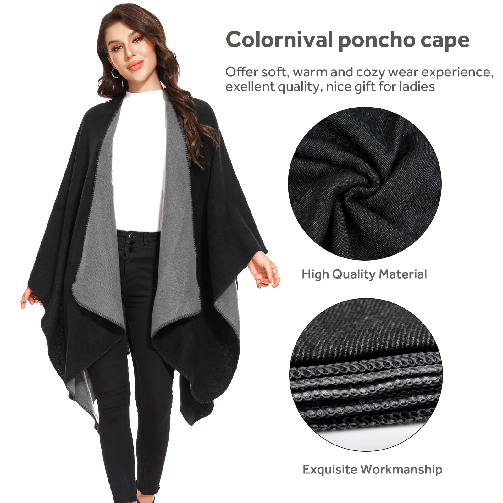 EBXN Colornial Chal Elegante para Mujer