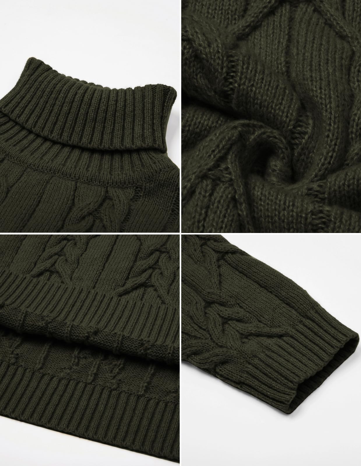EBXN Men's Turtneck Pullover Sweaters