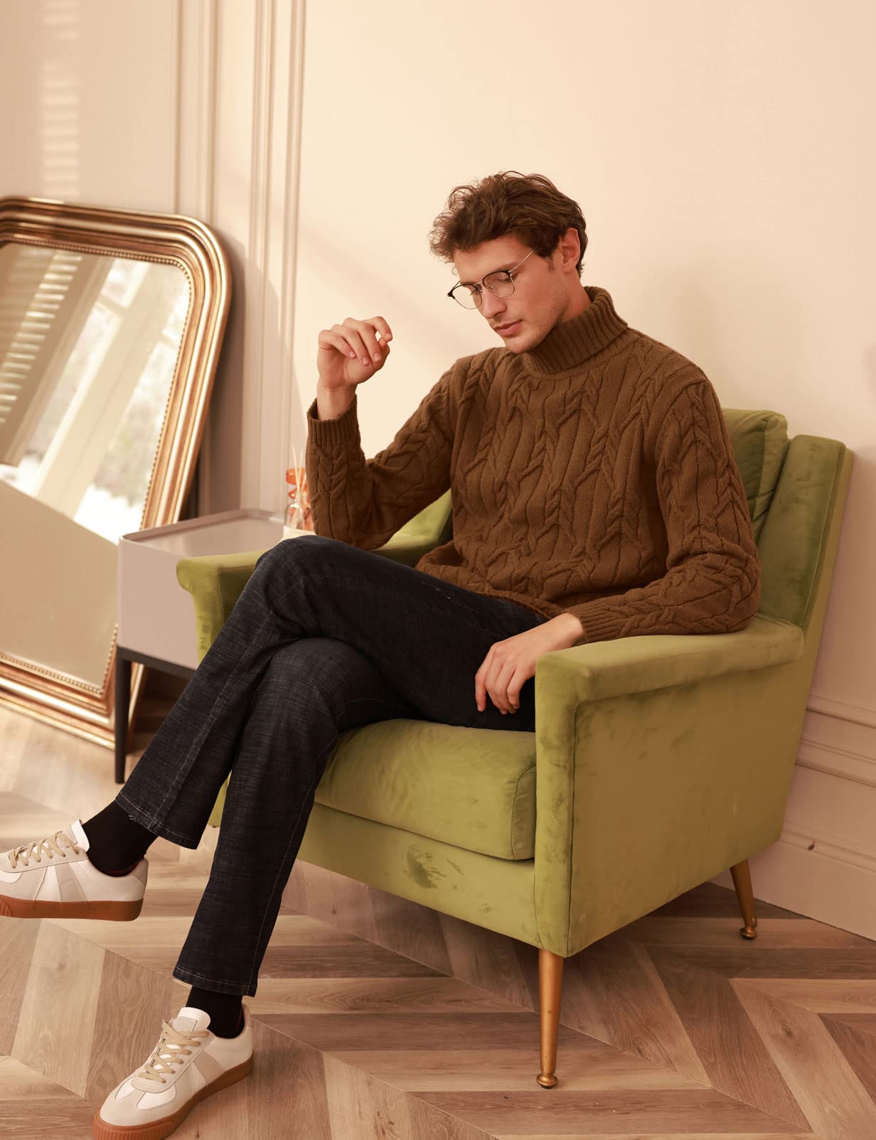 EBXN Men's Turtneck Pullover Sweaters