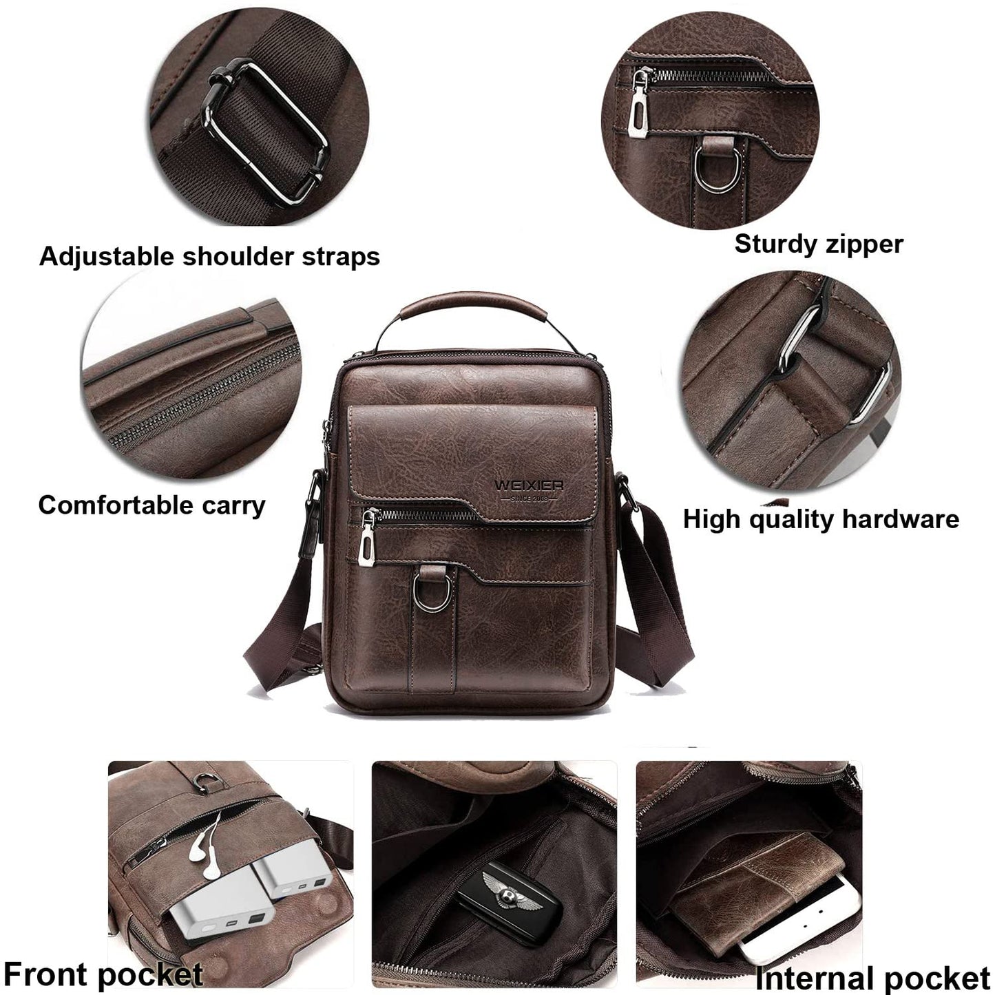 EBXN - Bolsos Bandolera para Hombre