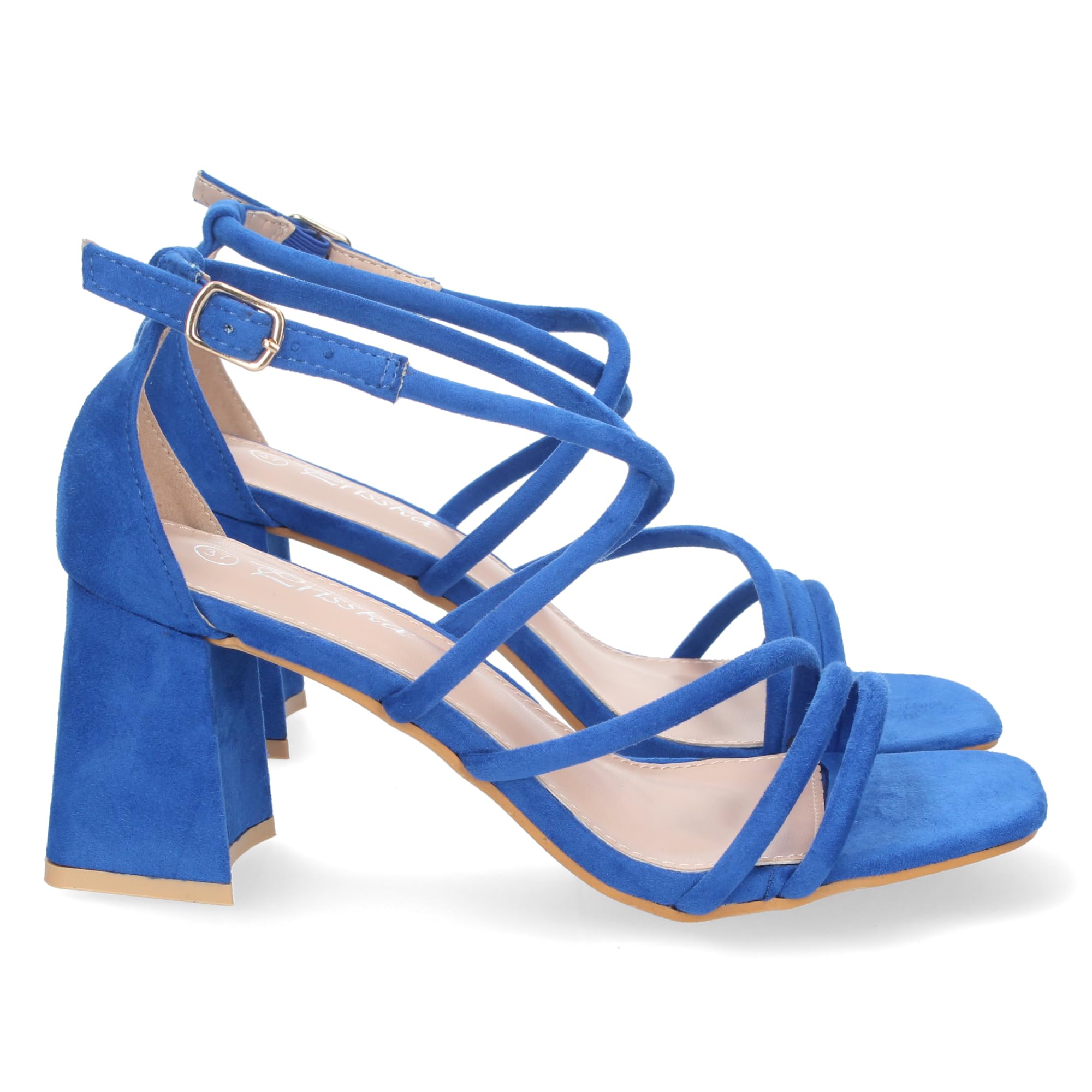 EBXN Sandalia de Tacon para Mujer