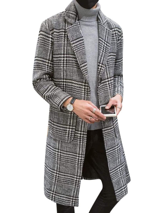 eBexxin - Men's Wool Blend Pea Coat