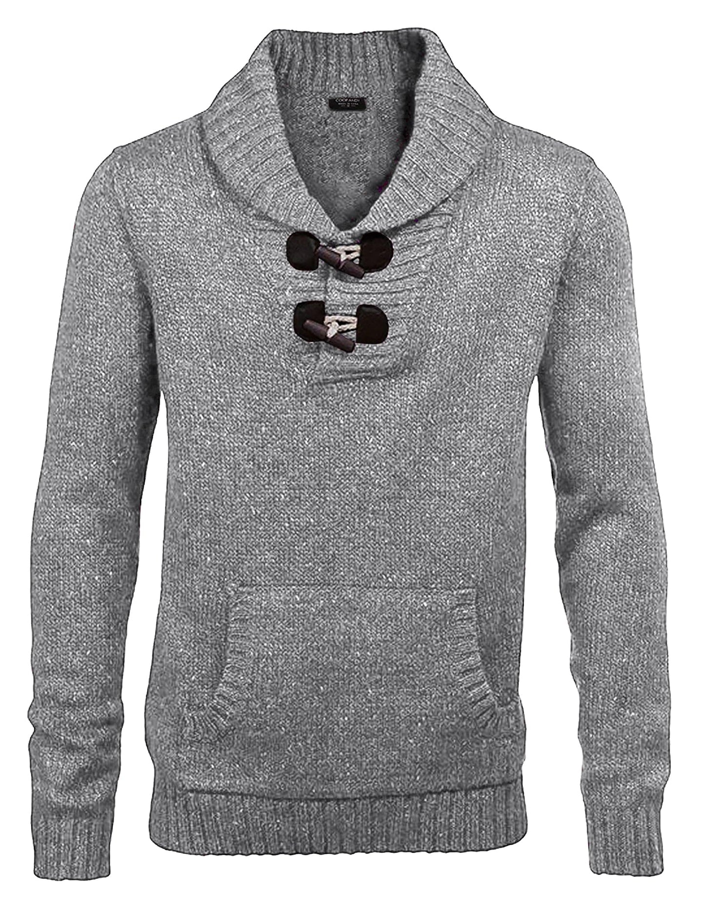 EBXN Men's Shawl Collar Pullover Sweater