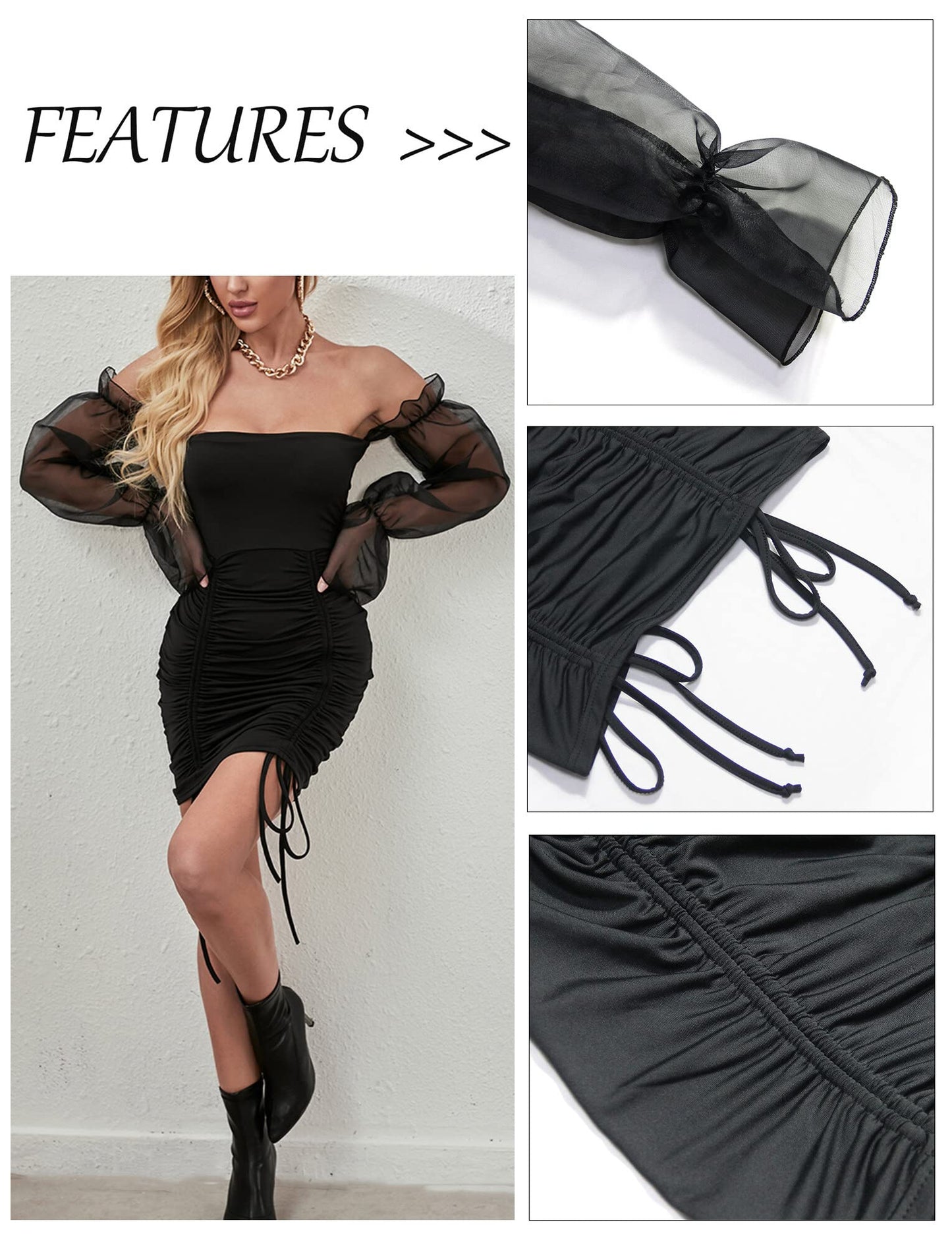 EBXN Vestido Corto Elegante
