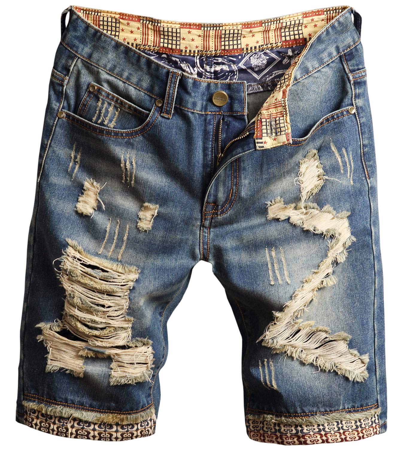 Men's Ripped Jean Short