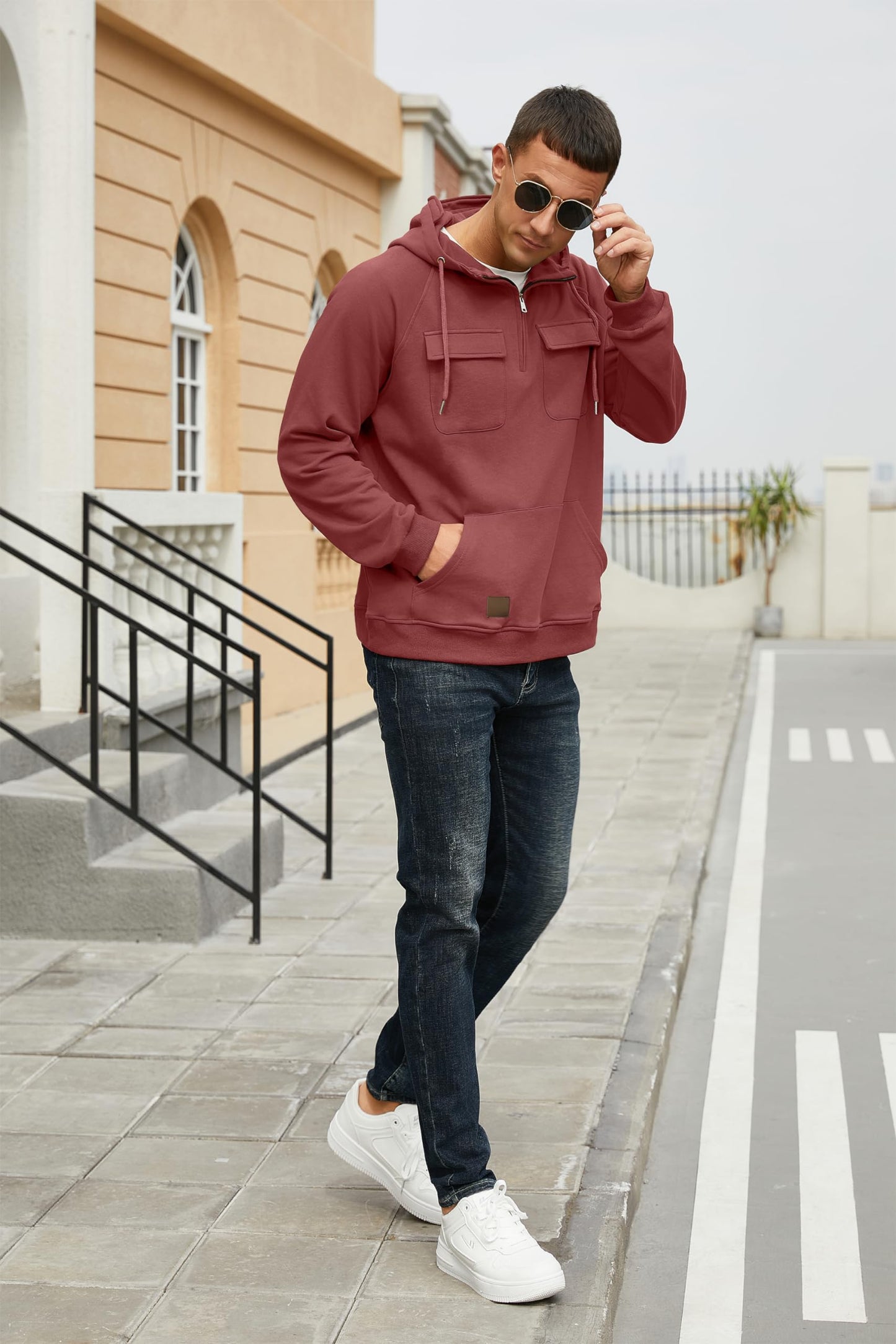 EBXN Men's Cargo Hoodies