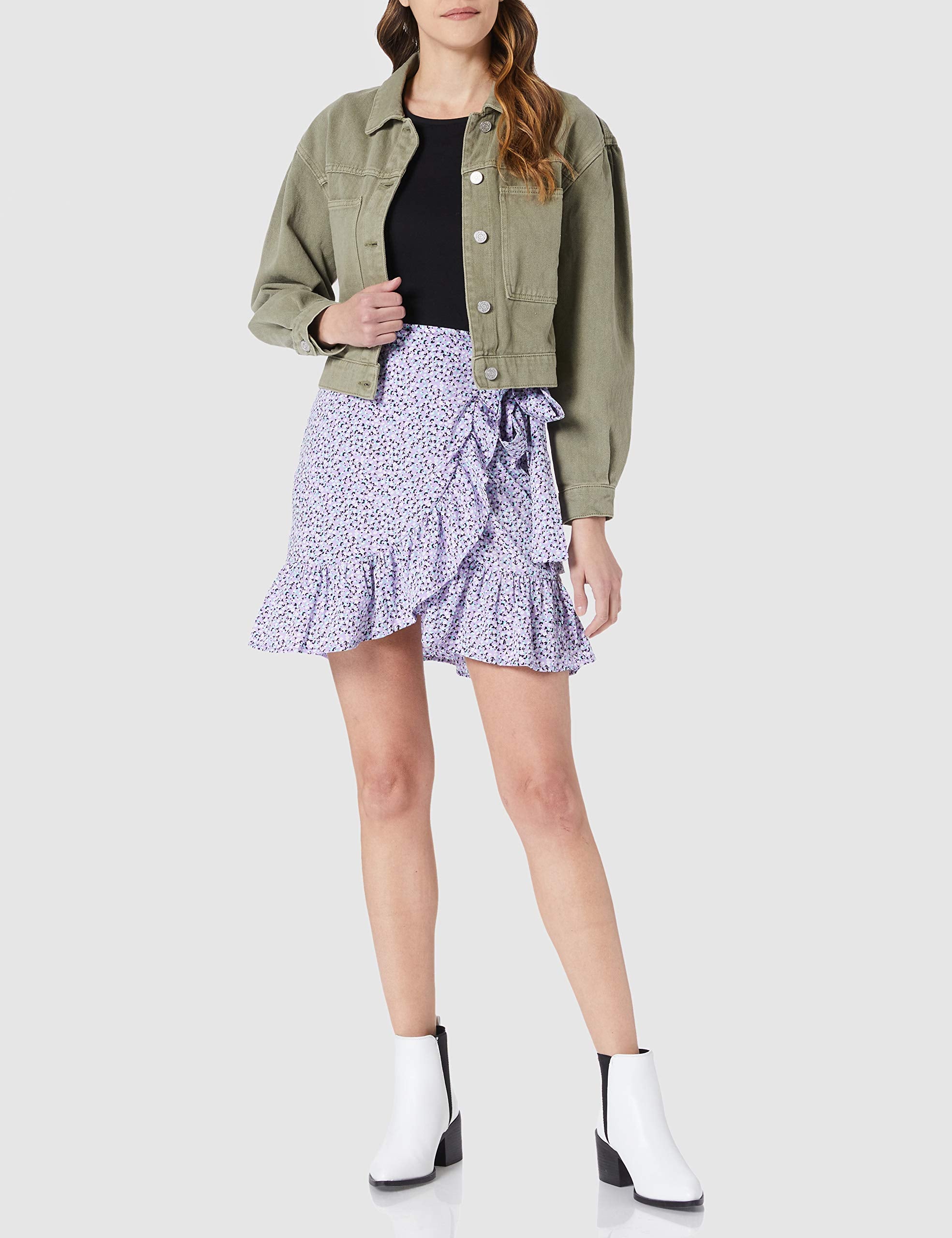 EBXN Wrap Skirt Wvn Noos Falda para Mujer