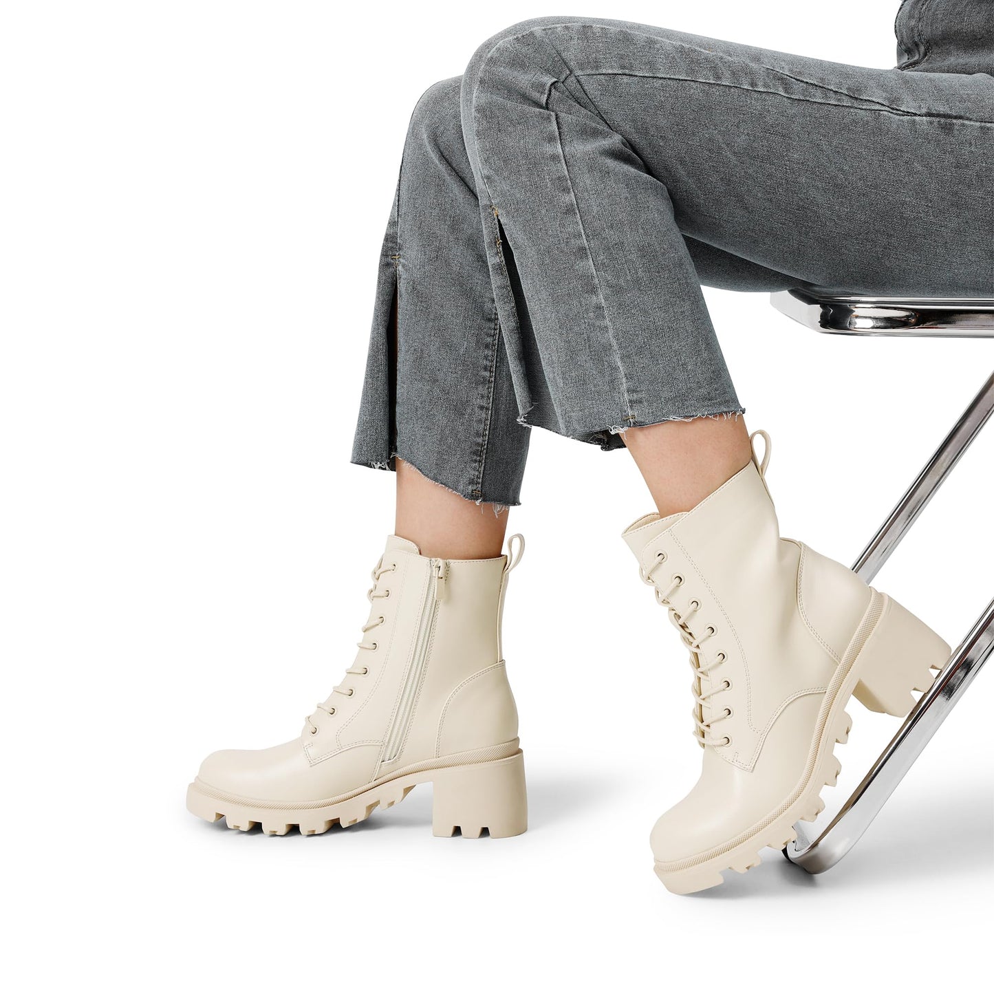 EBXN DREAM PAIRS Botas Militares Mujer