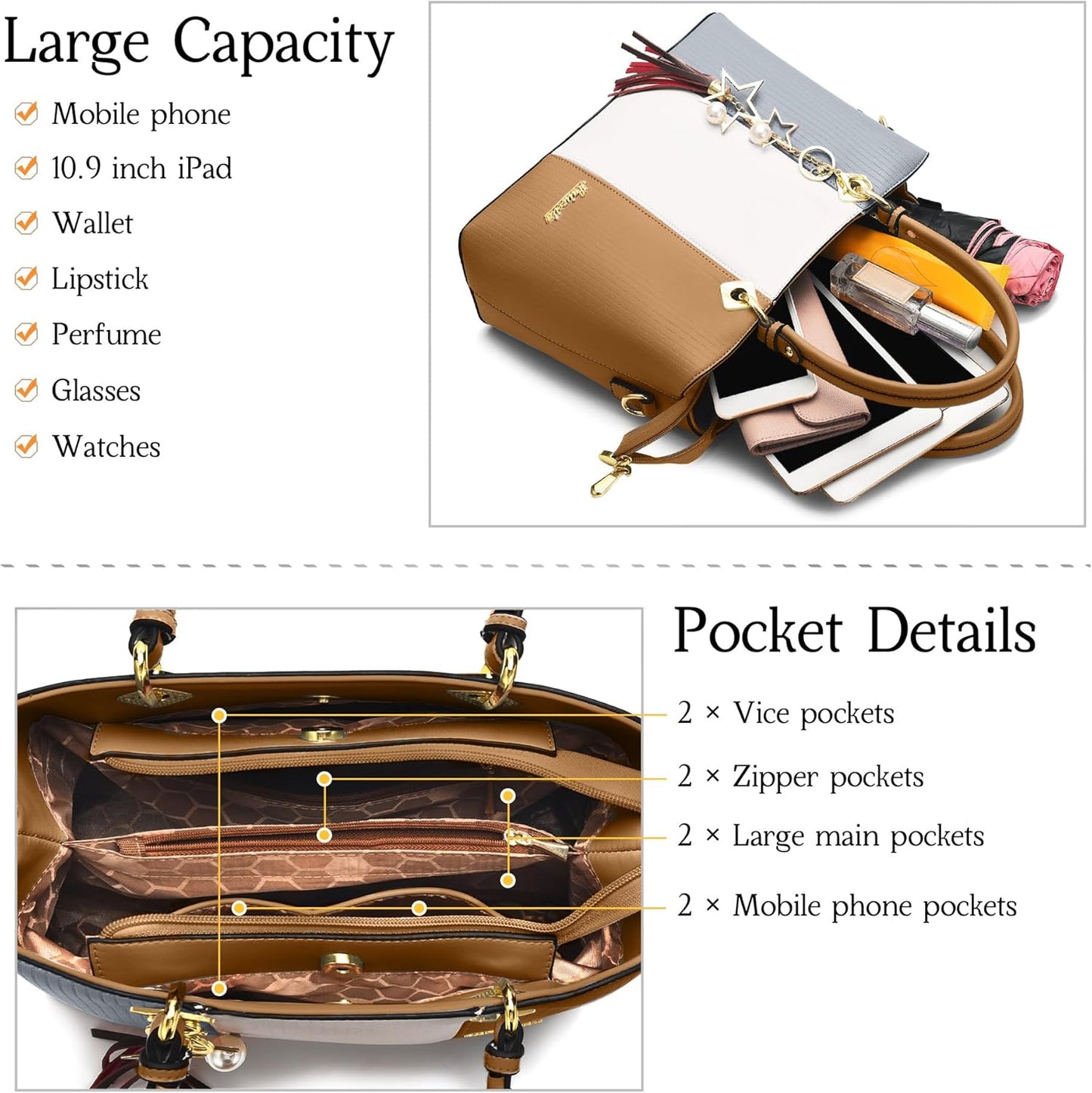 EBXN Elegante Bolsos De Mano