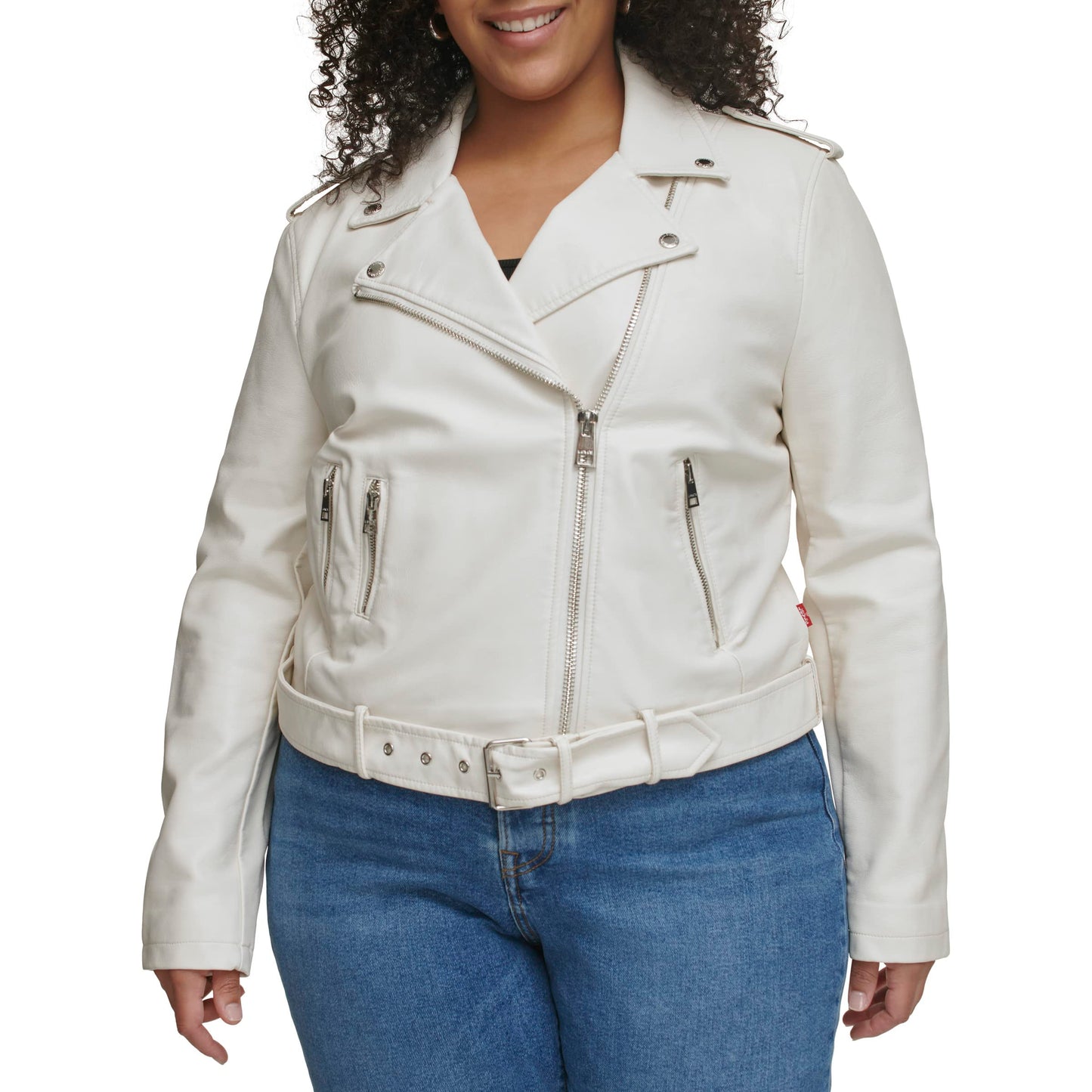 EBXN Women's Belted Faux Leather