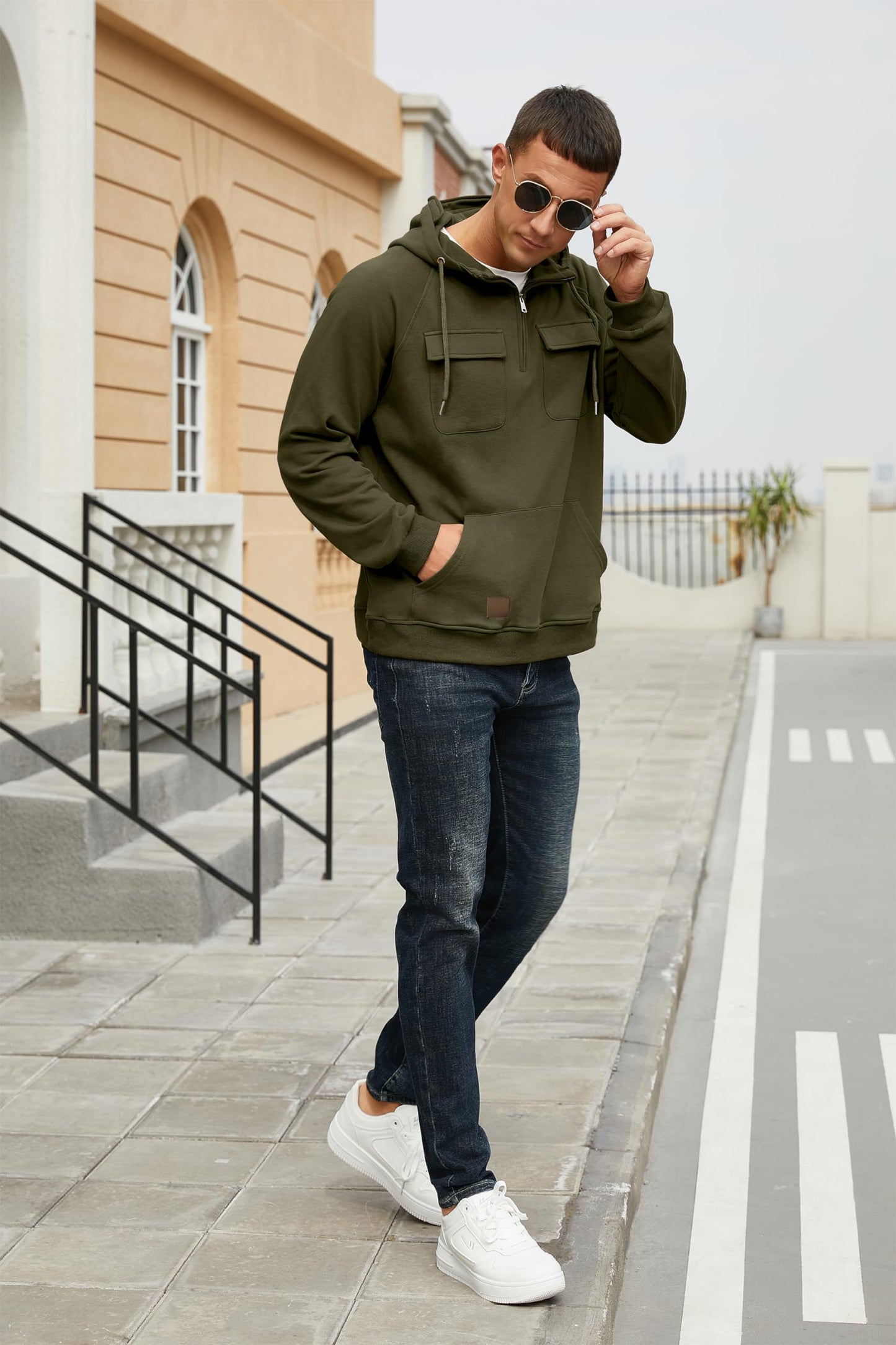 EBXN Men's Cargo Hoodies