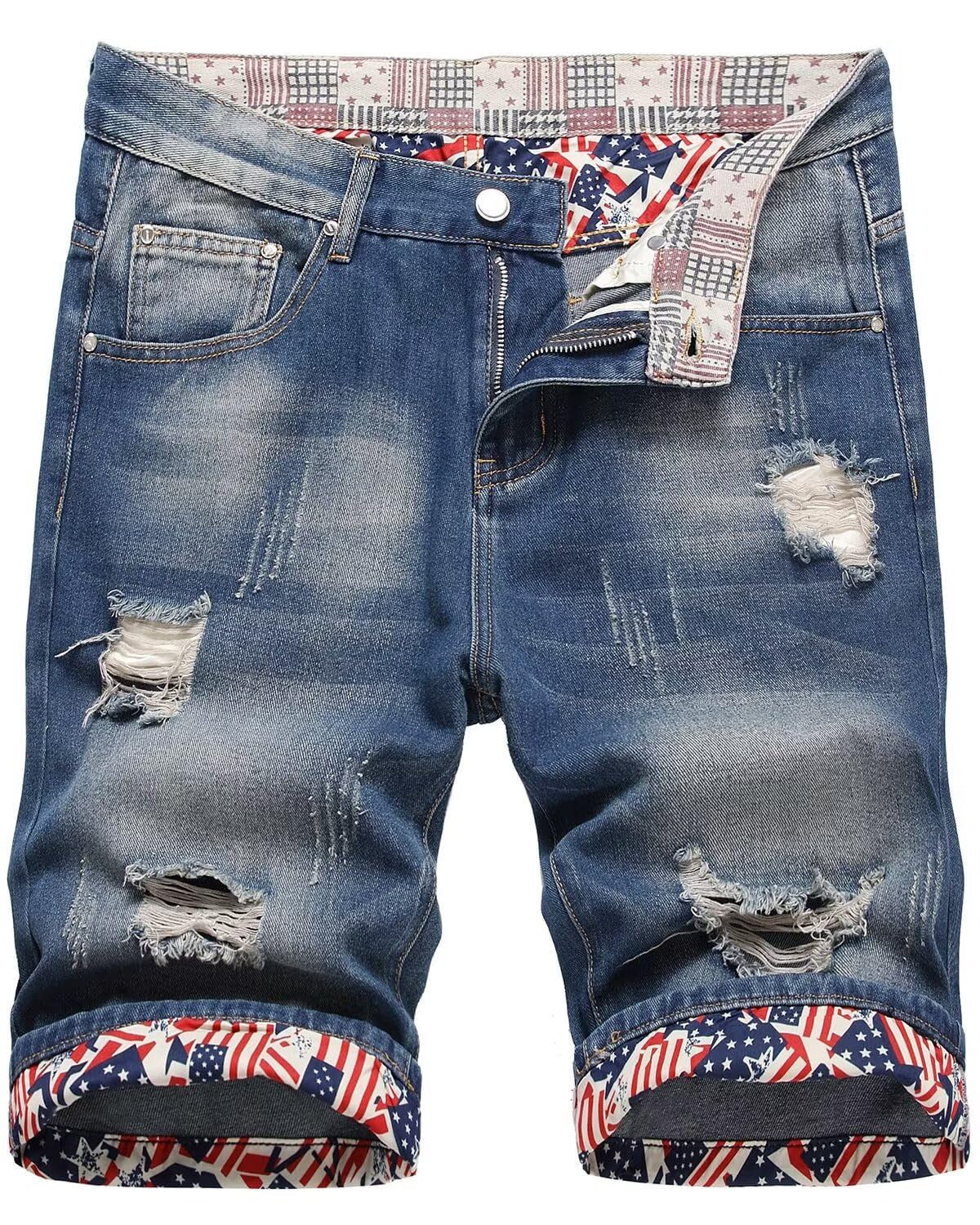 Men's Ripped Jean Short