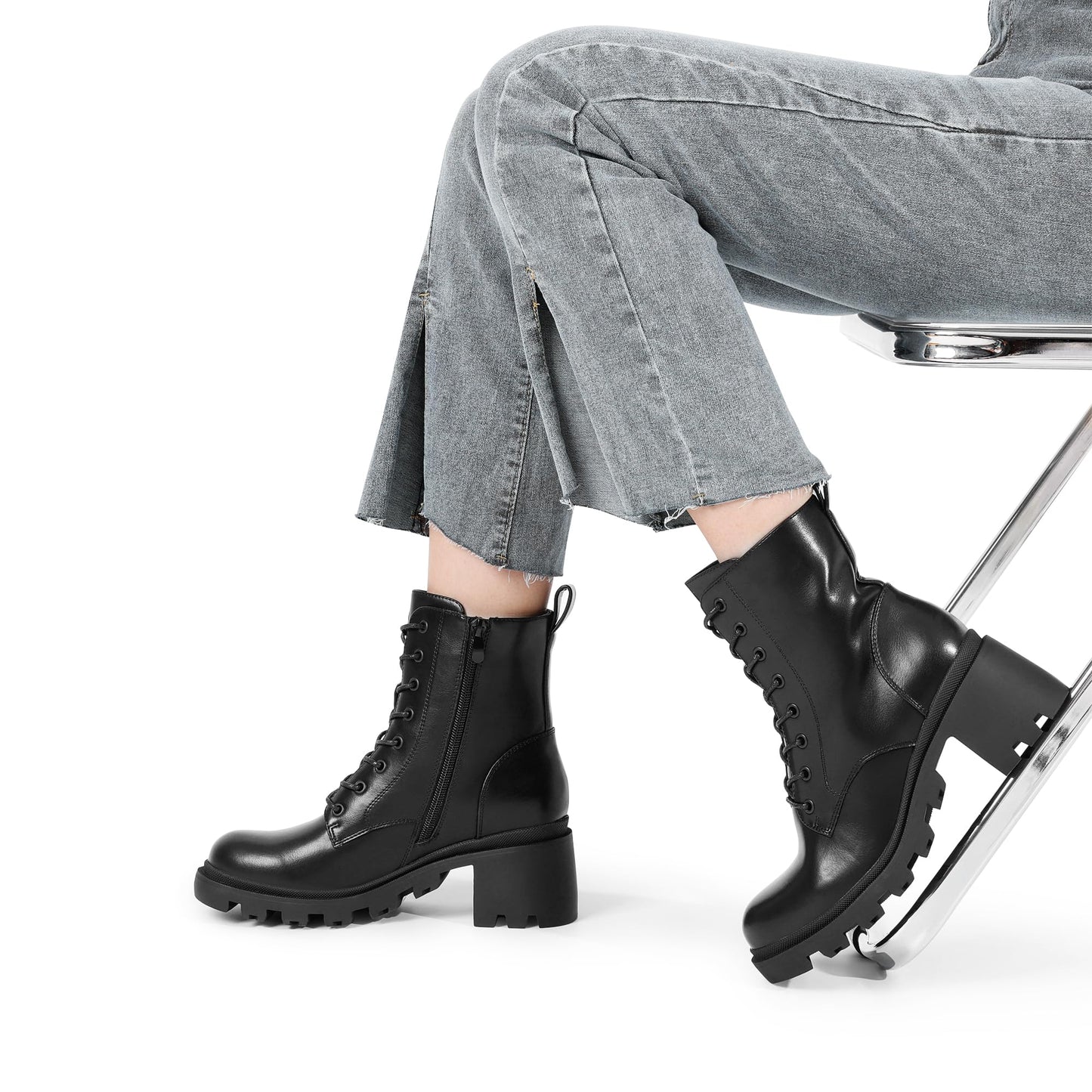 EBXN DREAM PAIRS Botas Militares Mujer
